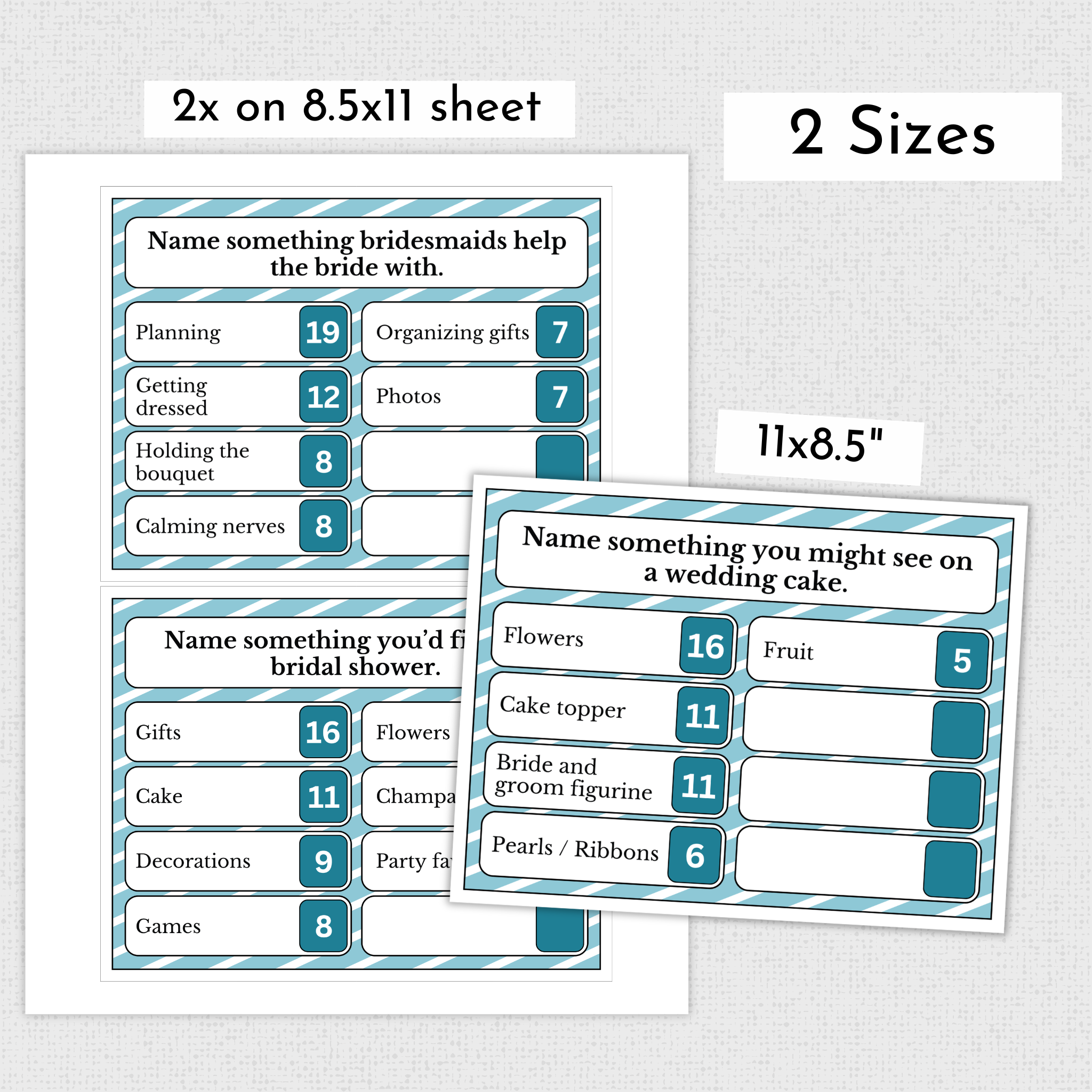 Bridal Shower Squabble Game