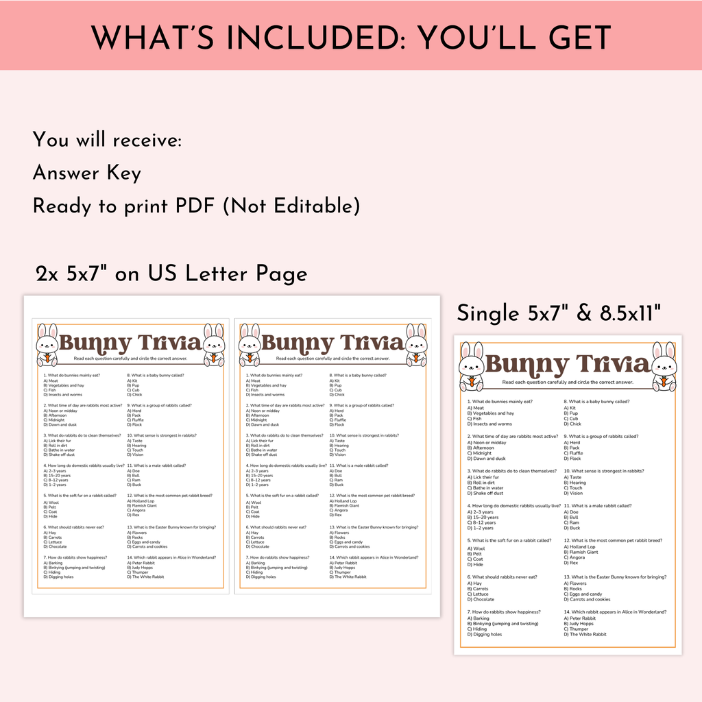 Bunny Trivia Game