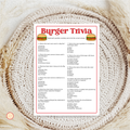 Burger Trivia Game