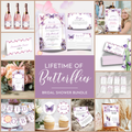 Lifetime of Butterflies Bridal Shower Template Bundle #1