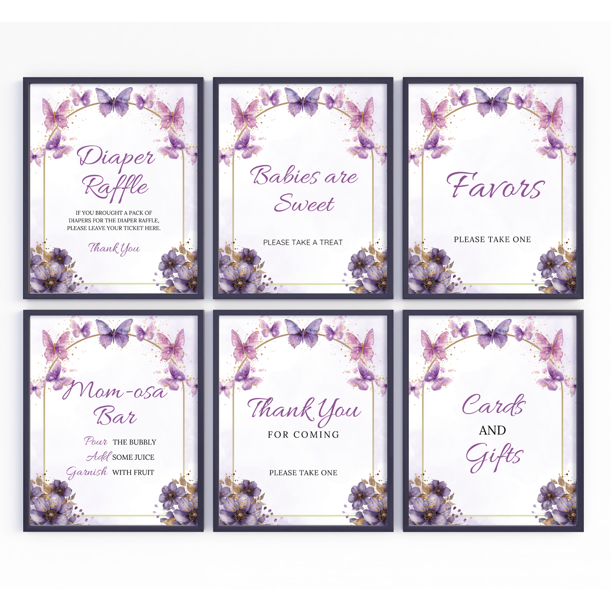 Enchanted Baby Shower Table Sign Bundle