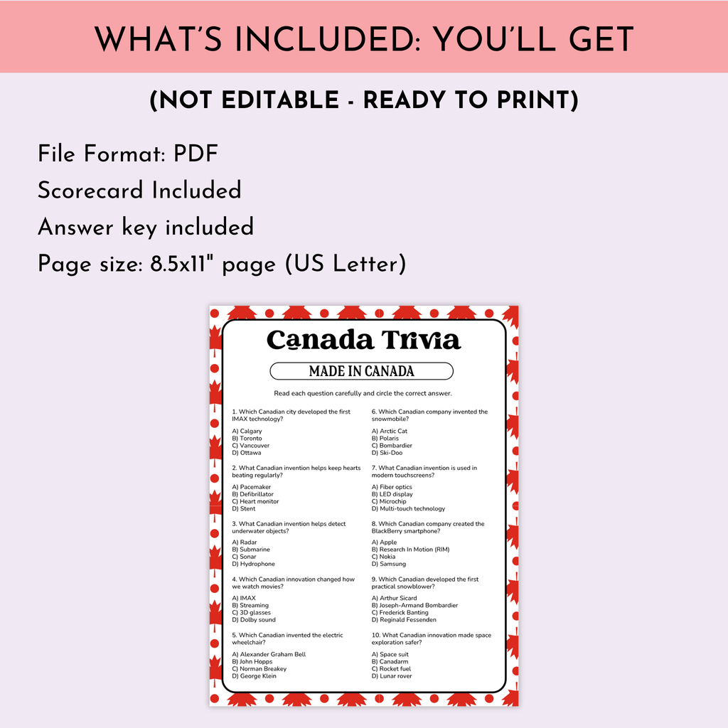Made in Canada Trivia
