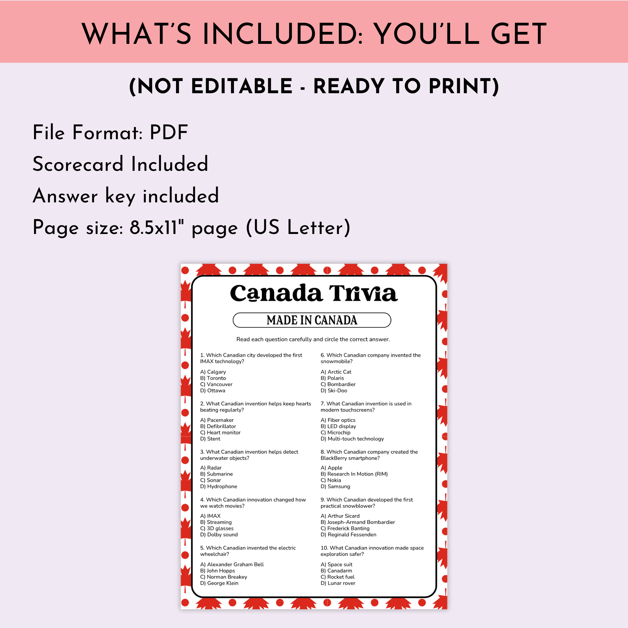 Made in Canada Trivia