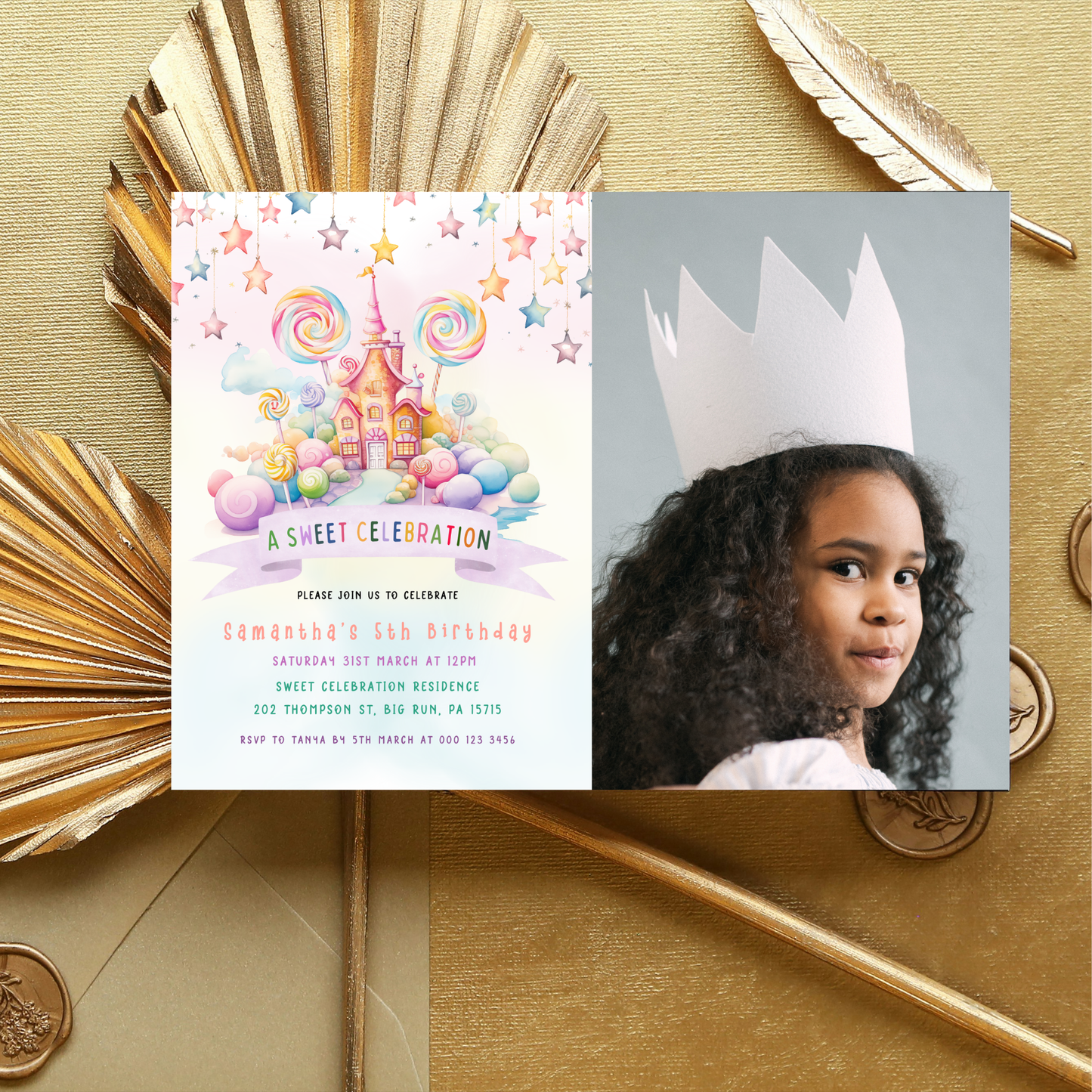 Sweets Birthday Invitation with Photo