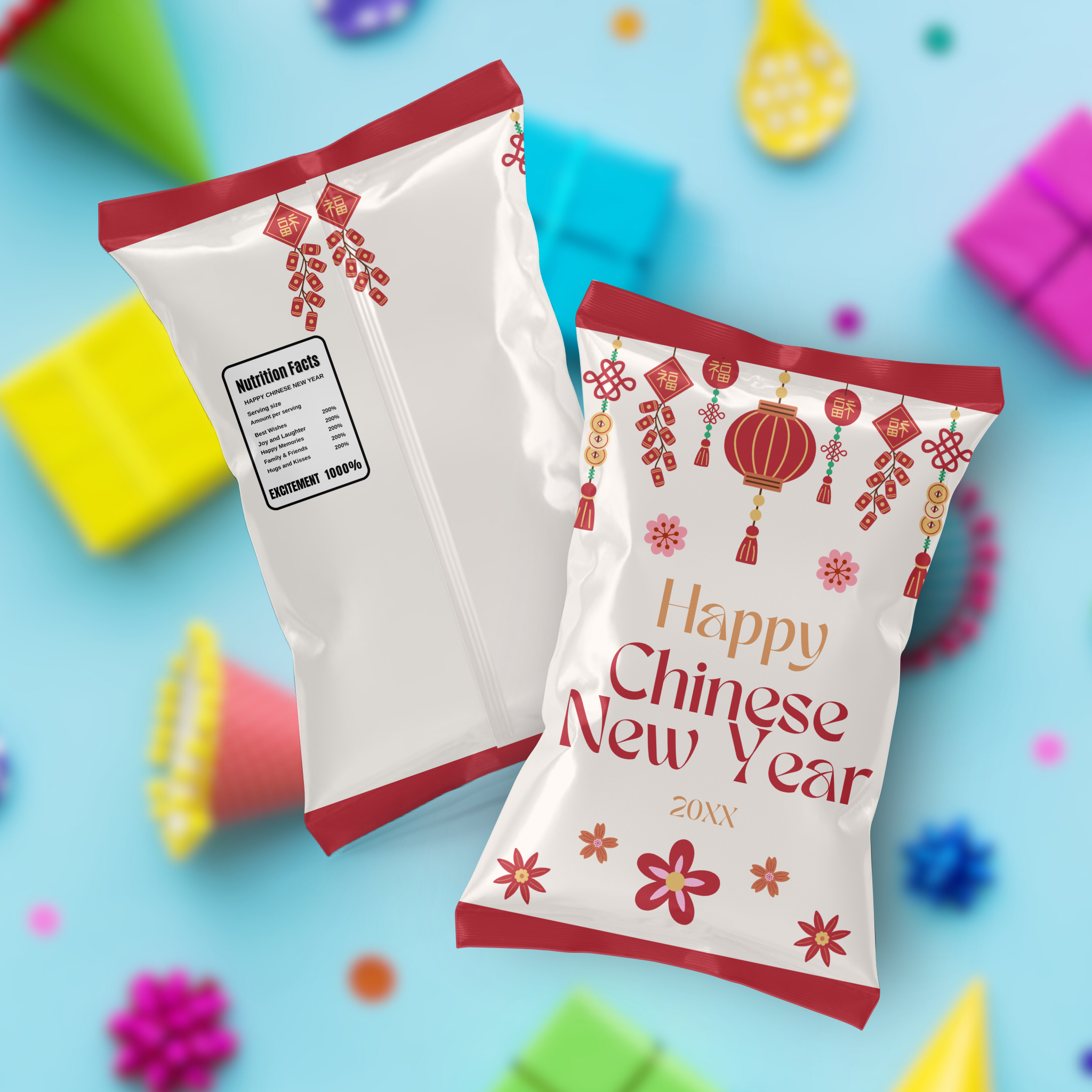 Chinese New Year Chip Bag Printable
