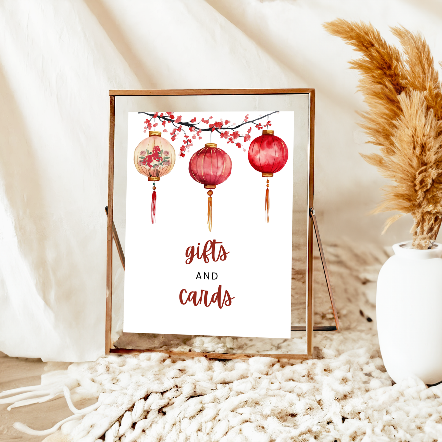 Chinese New Year Party Table Sign