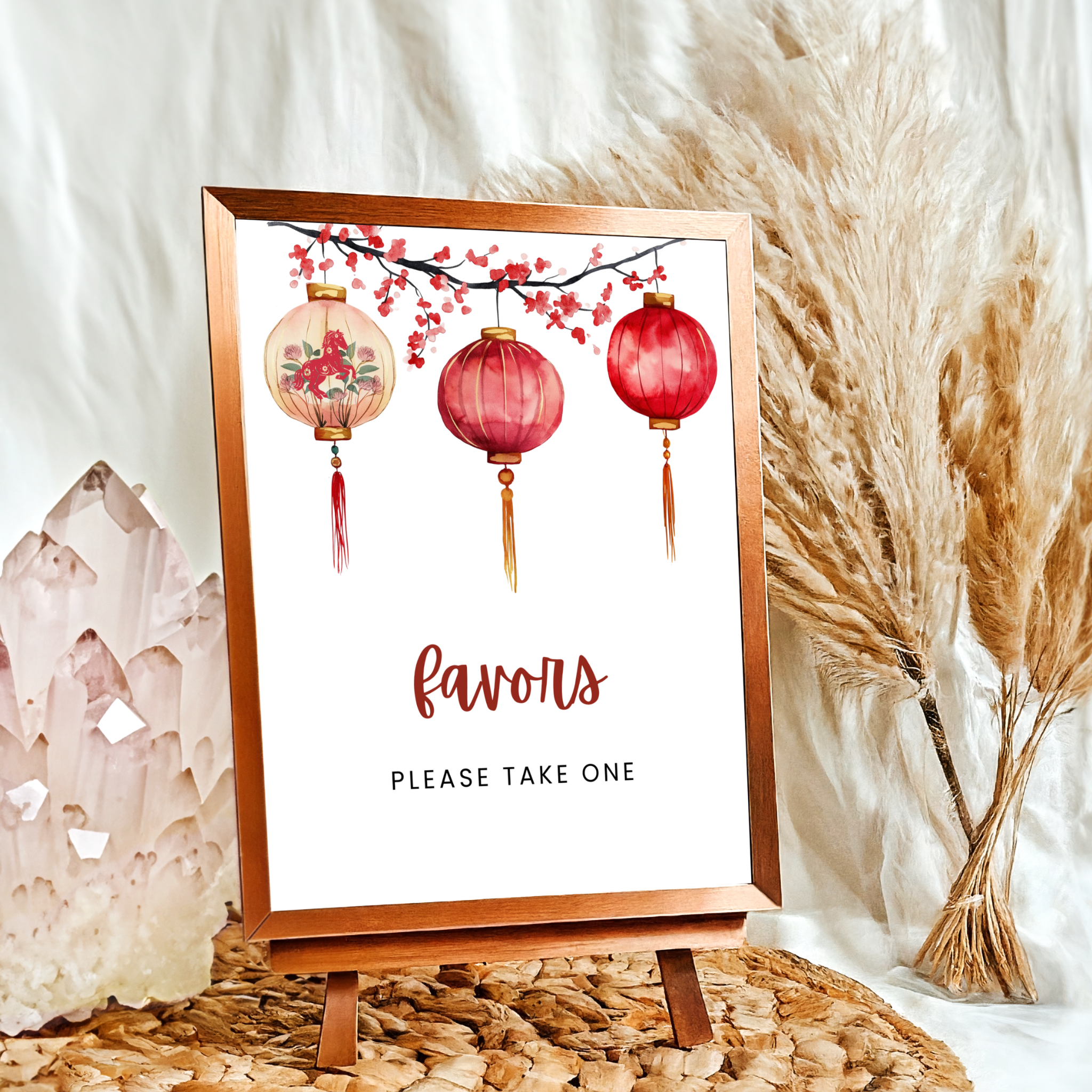 Chinese New Year Party Table Sign