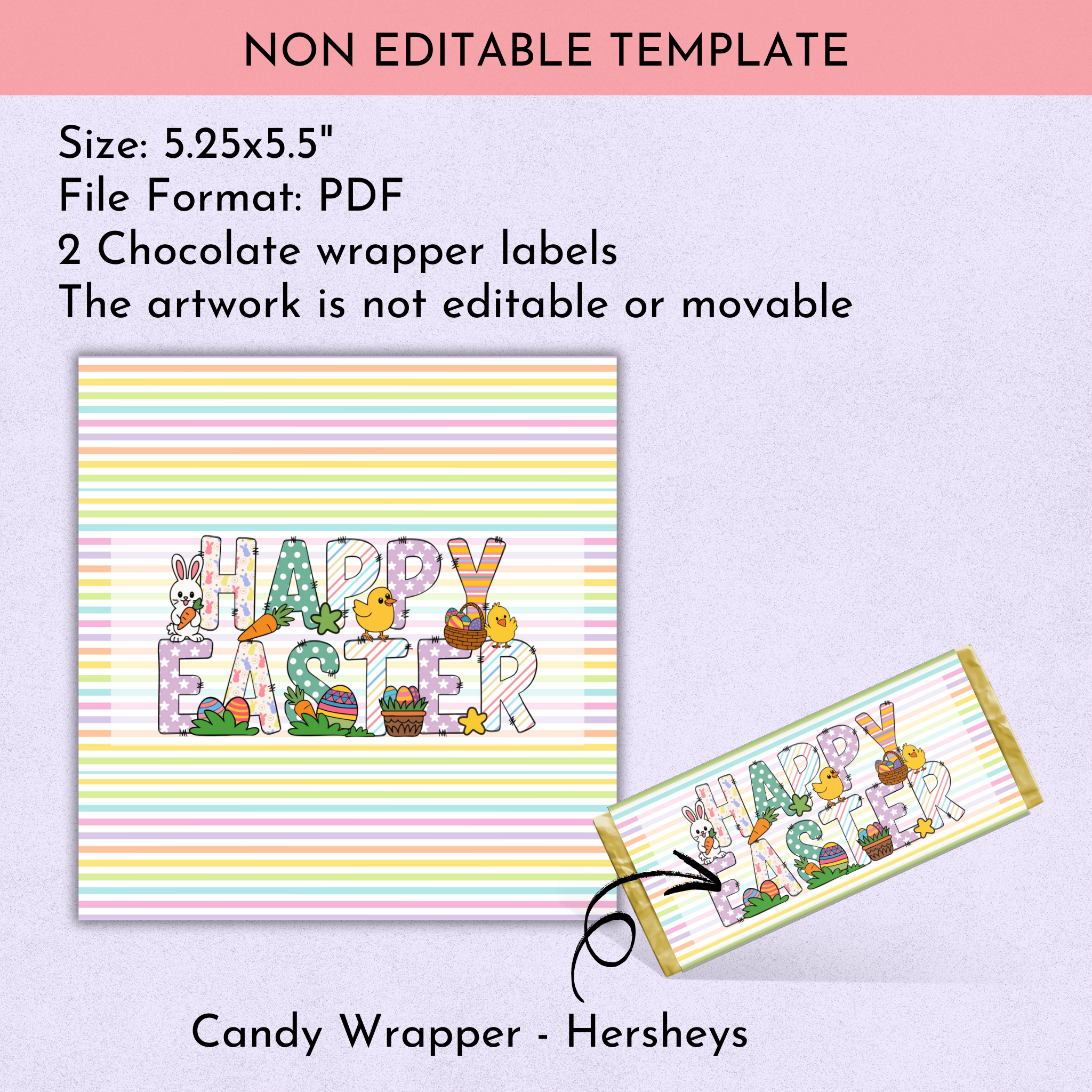 Easter Chocolate Wrapper - 2 Set