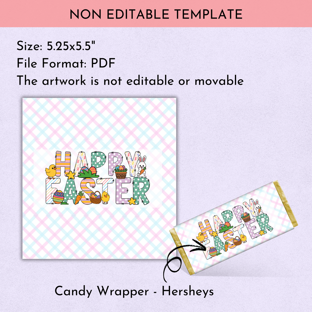 Happy Easter Chocolate Wrapper
