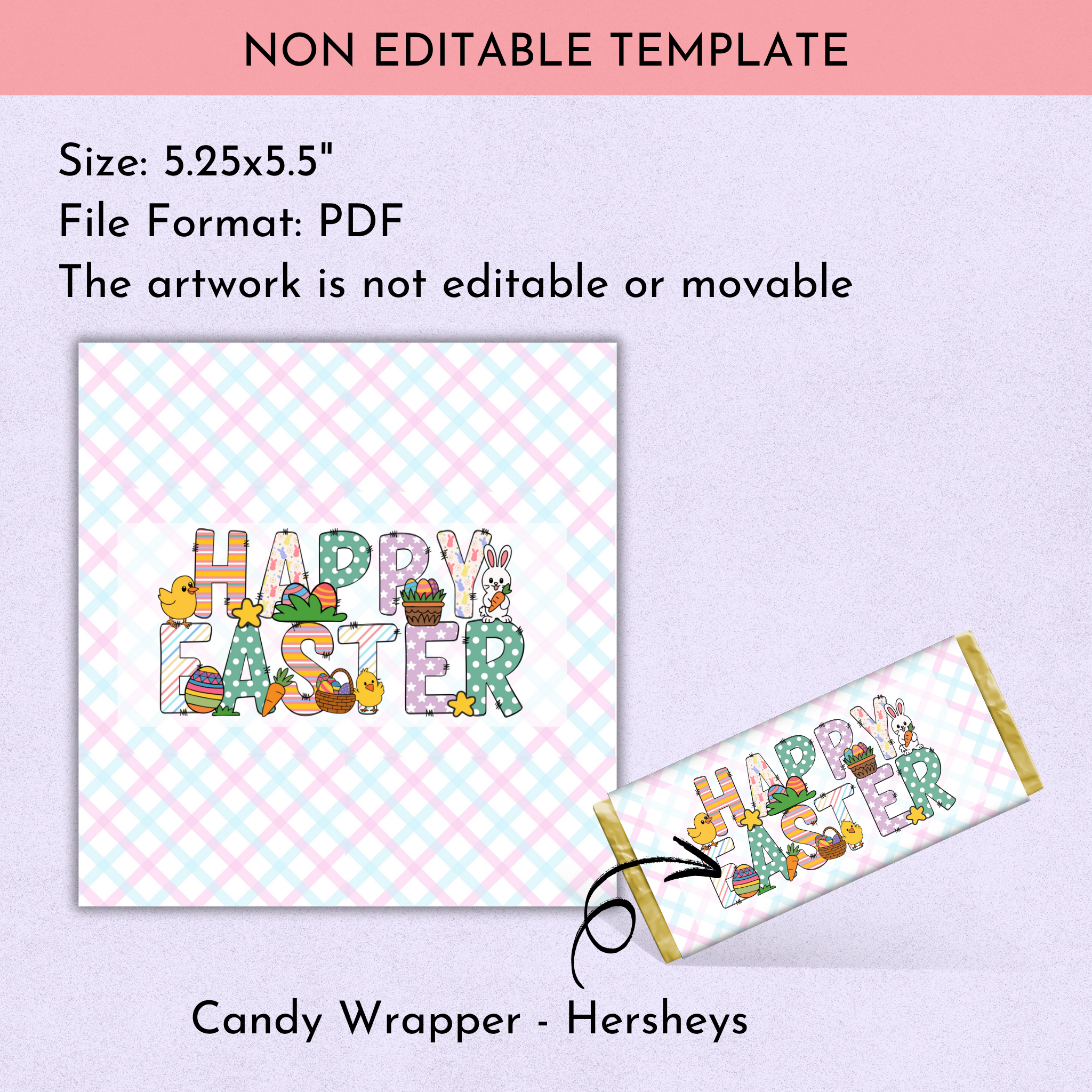 Happy Easter Chocolate Wrapper