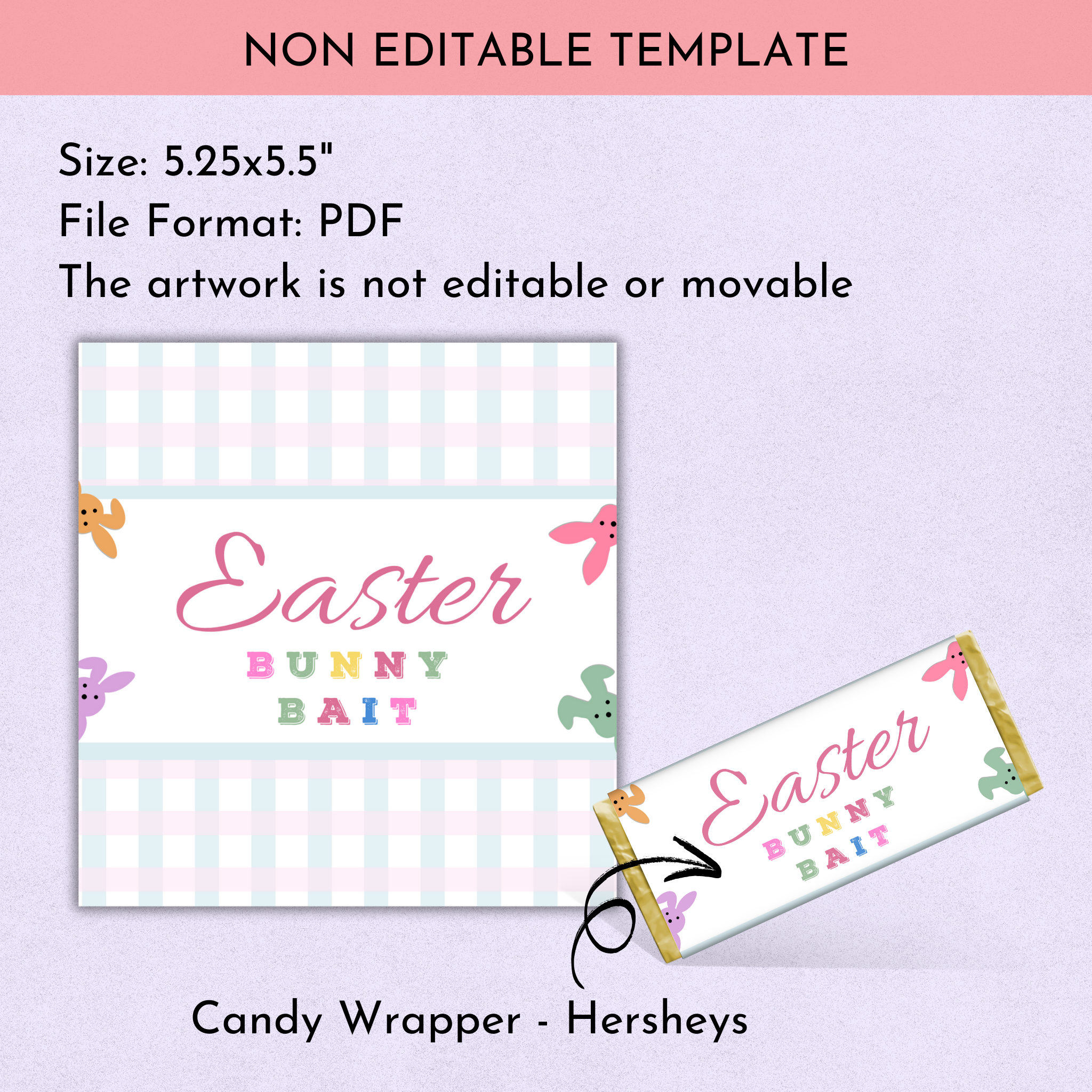 Easter Bunny Bait Chocolate Wrapper