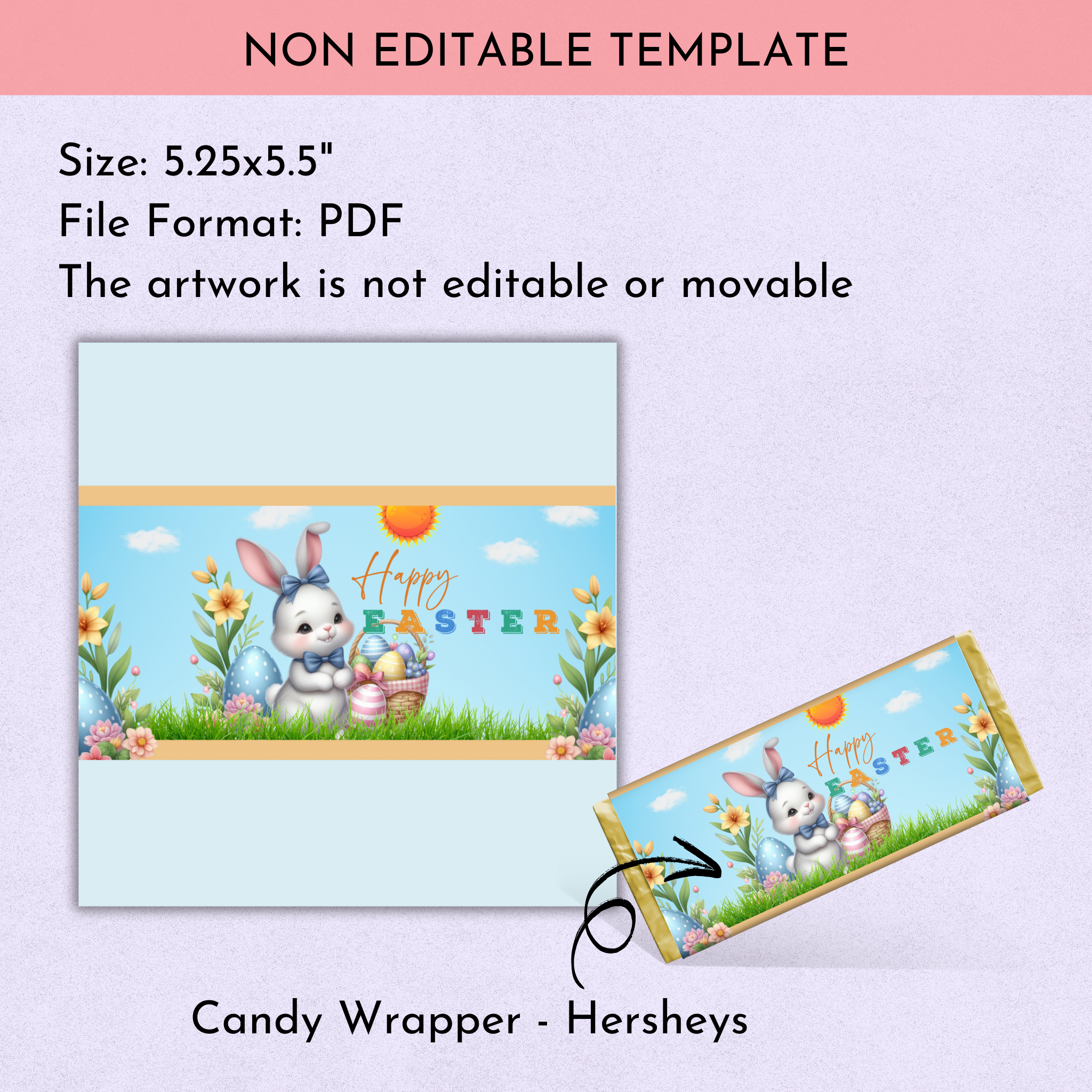 Easter Bunny Chocolate Wrapper