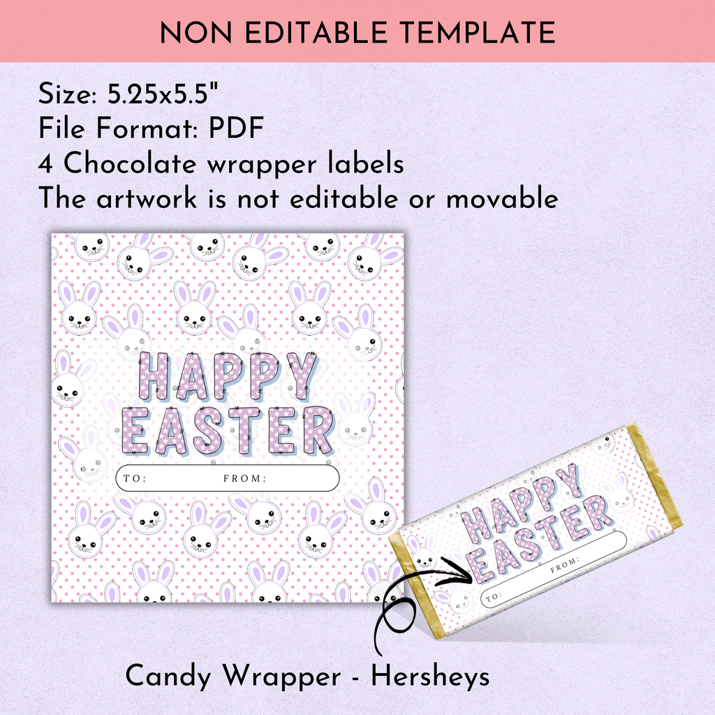 Easter Chocolate Wrapper - 4 Set
