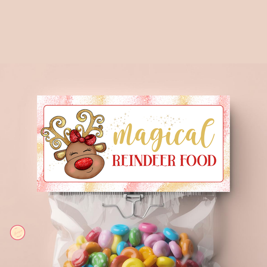 Magic Reindeer Food Treat Bag Topper