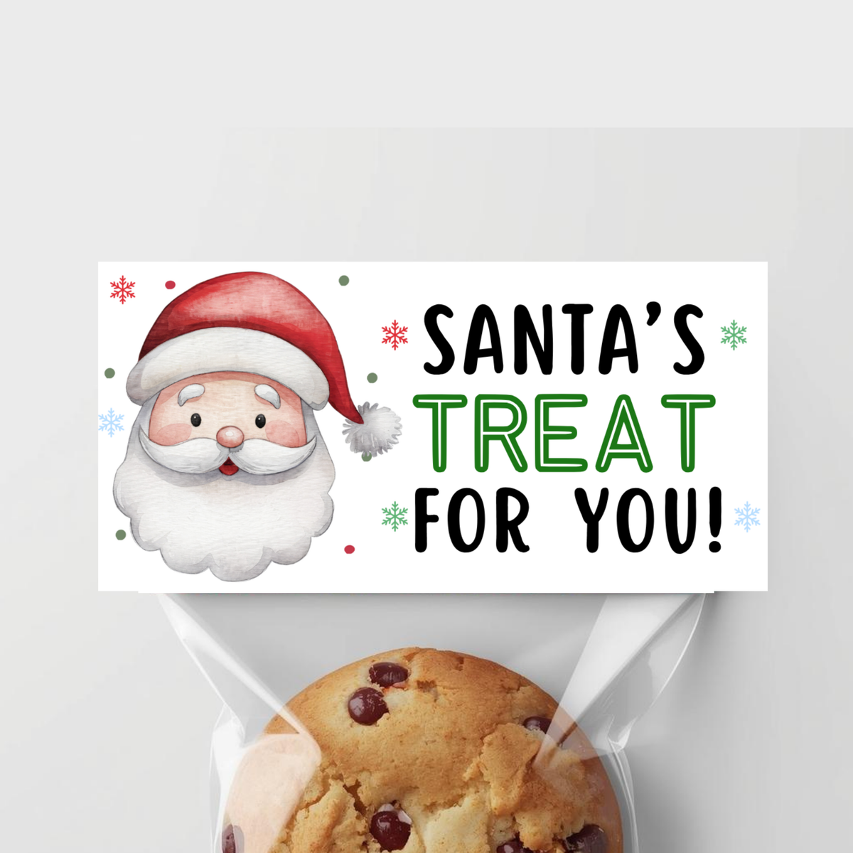 Santa's Treat Bag Topper