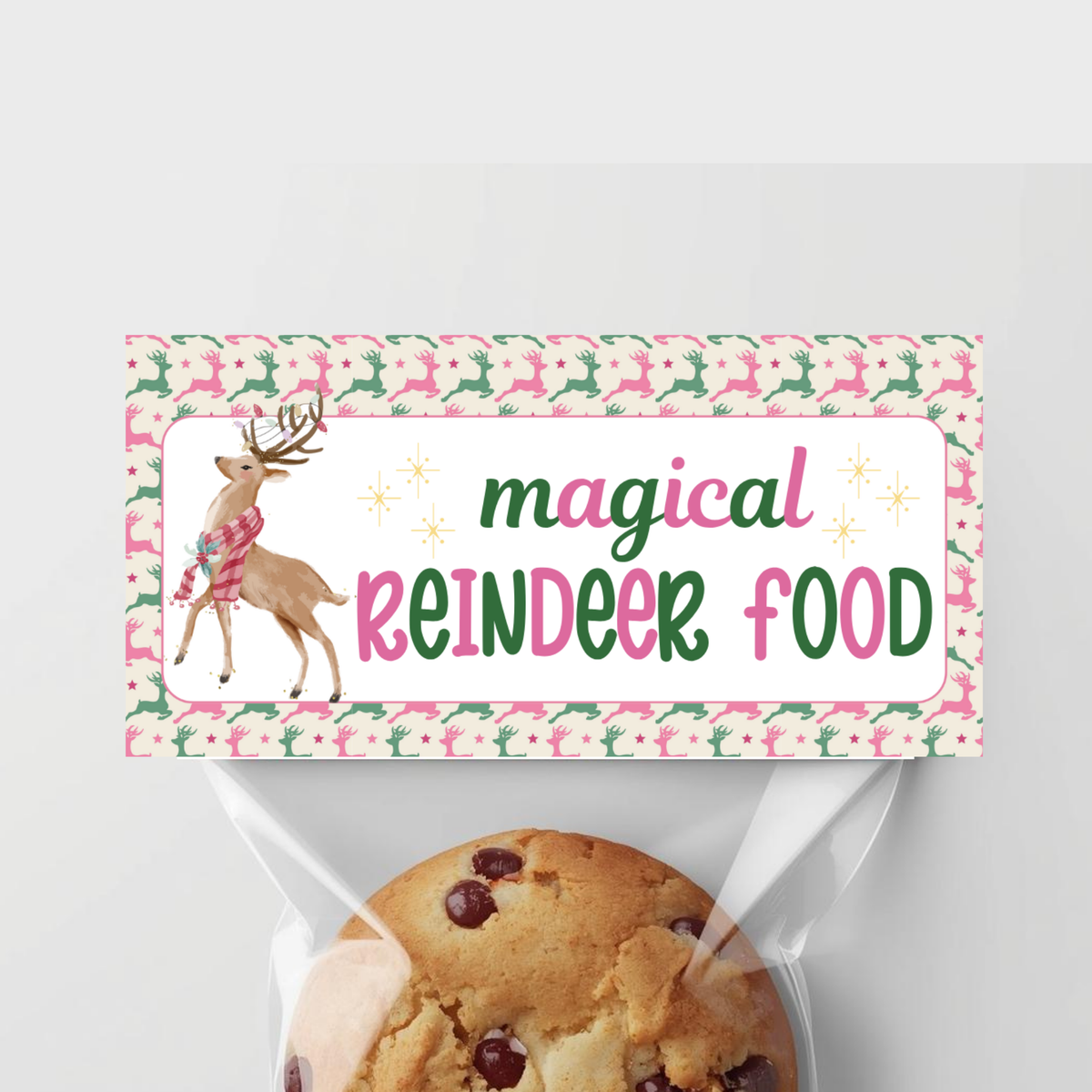 Magical Reindeer Food Bag Topper