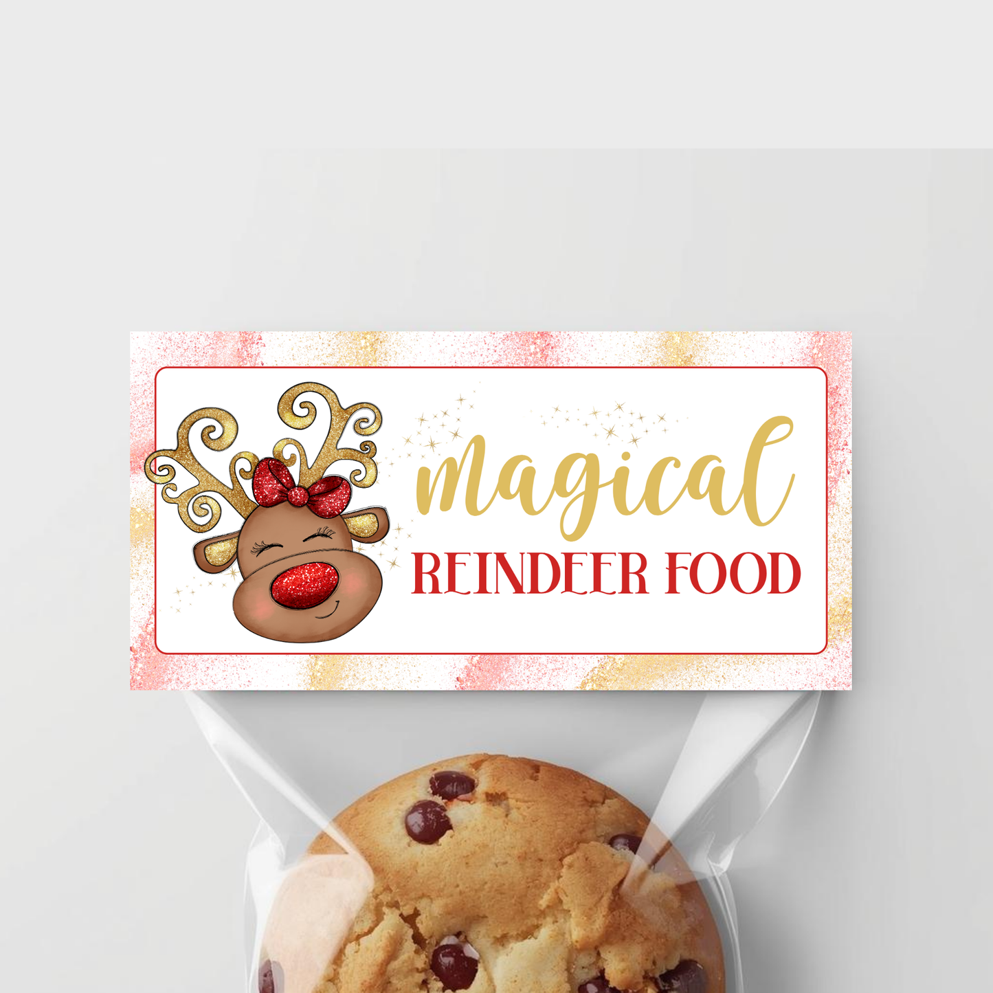 Magic Reindeer Food Treat Bag Topper