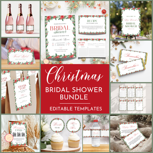 Christmas Bridal Shower Template Bundle #1