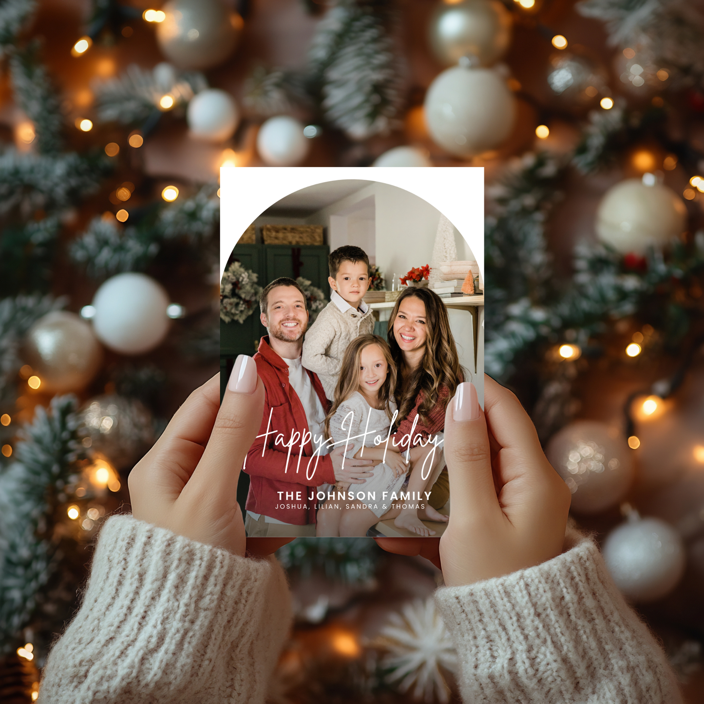 Christmas Arch Photo Card Template