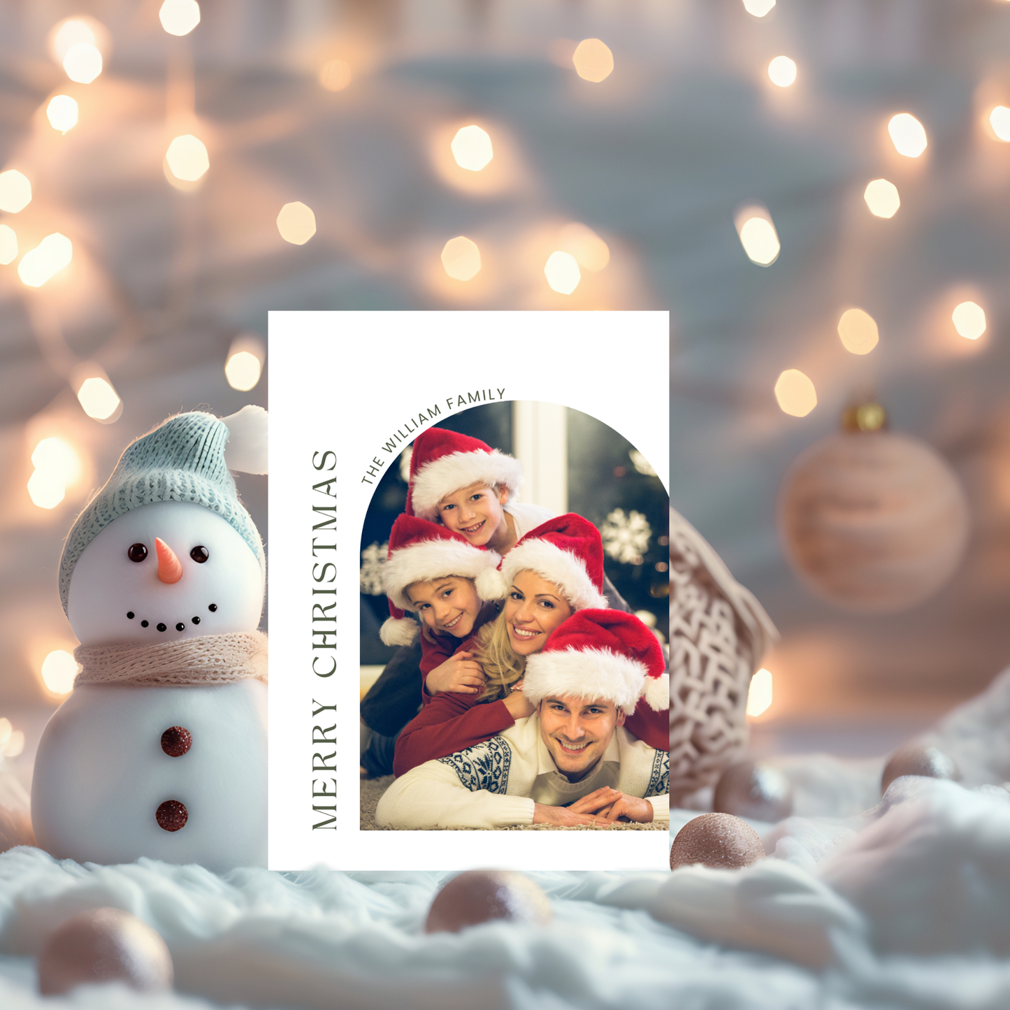 Arch Holiday Photo Card Template