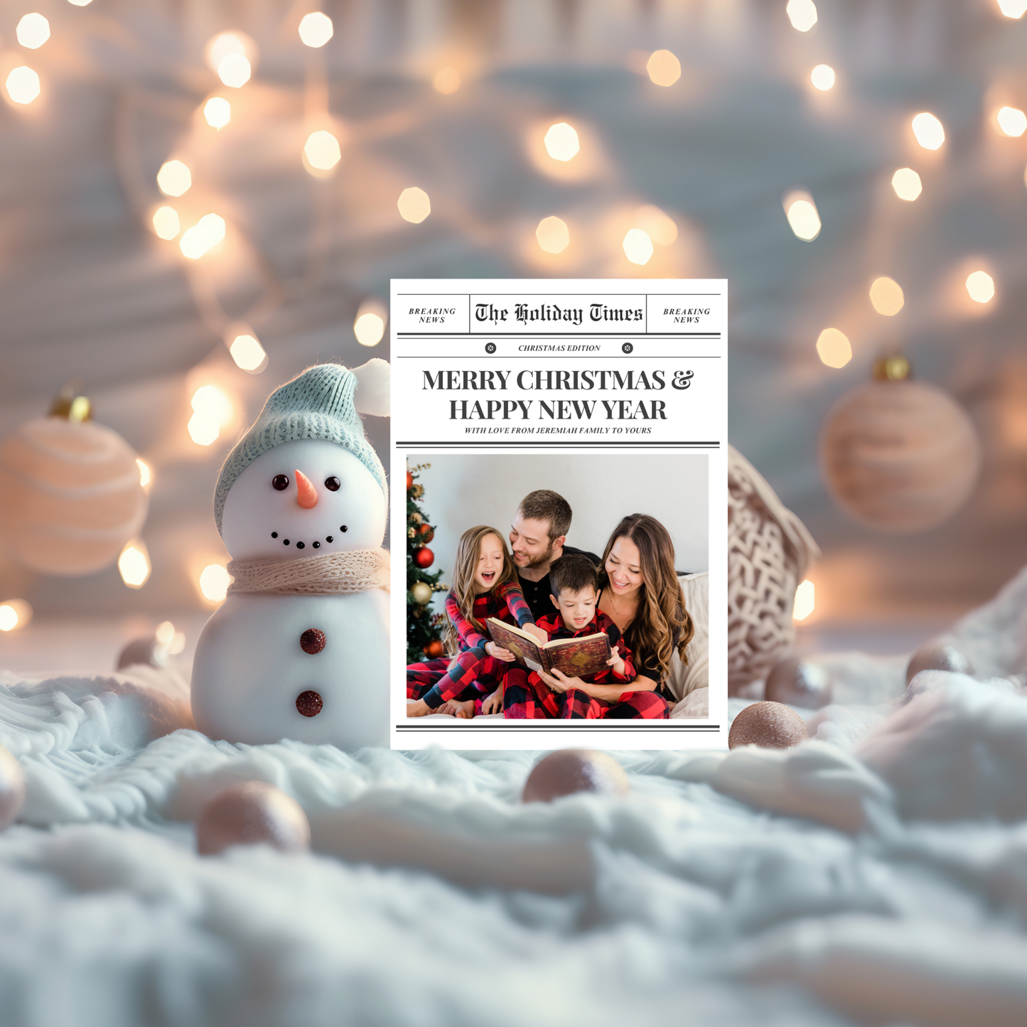 Merry Christmas Photo Card Template