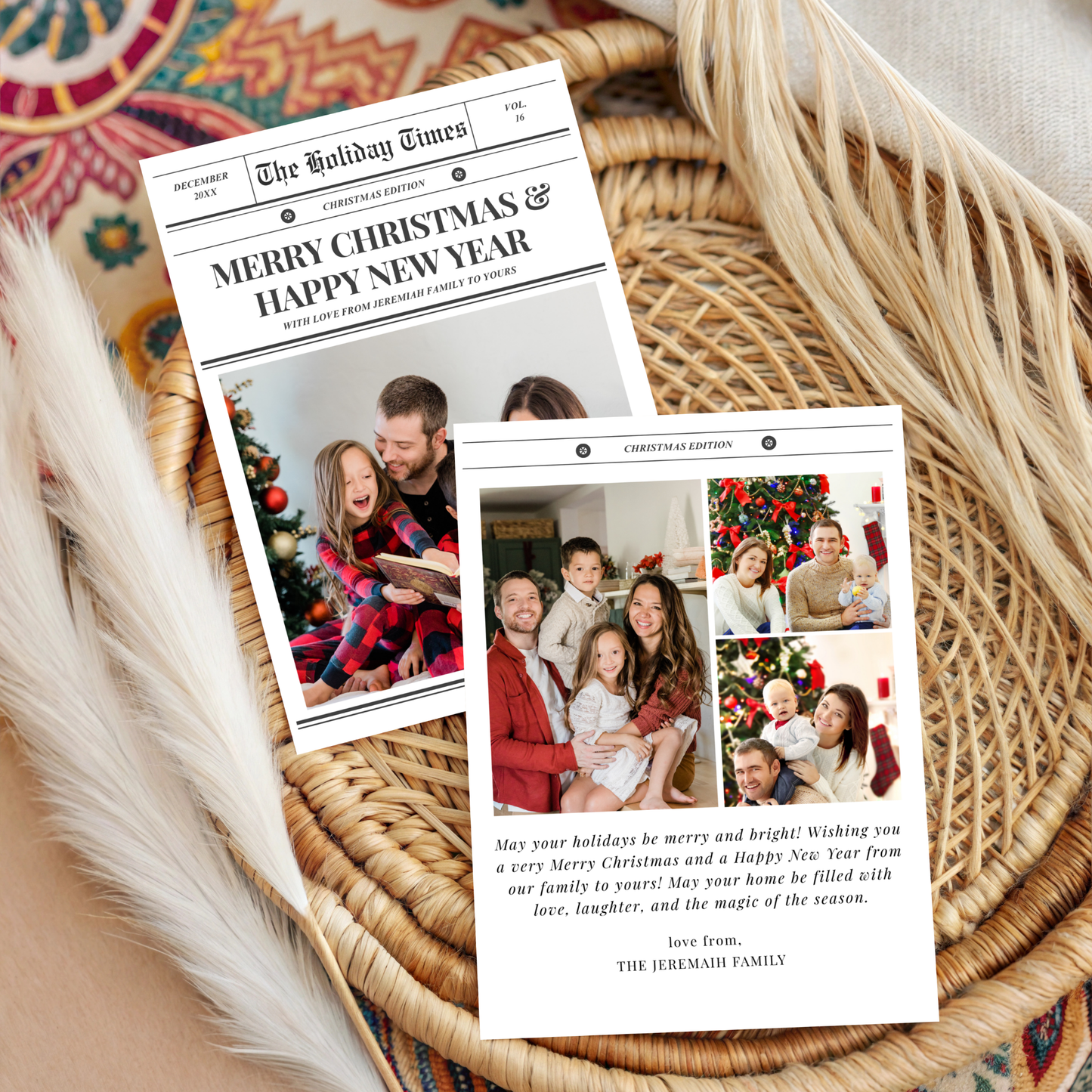 Merry Christmas Photo Card Template