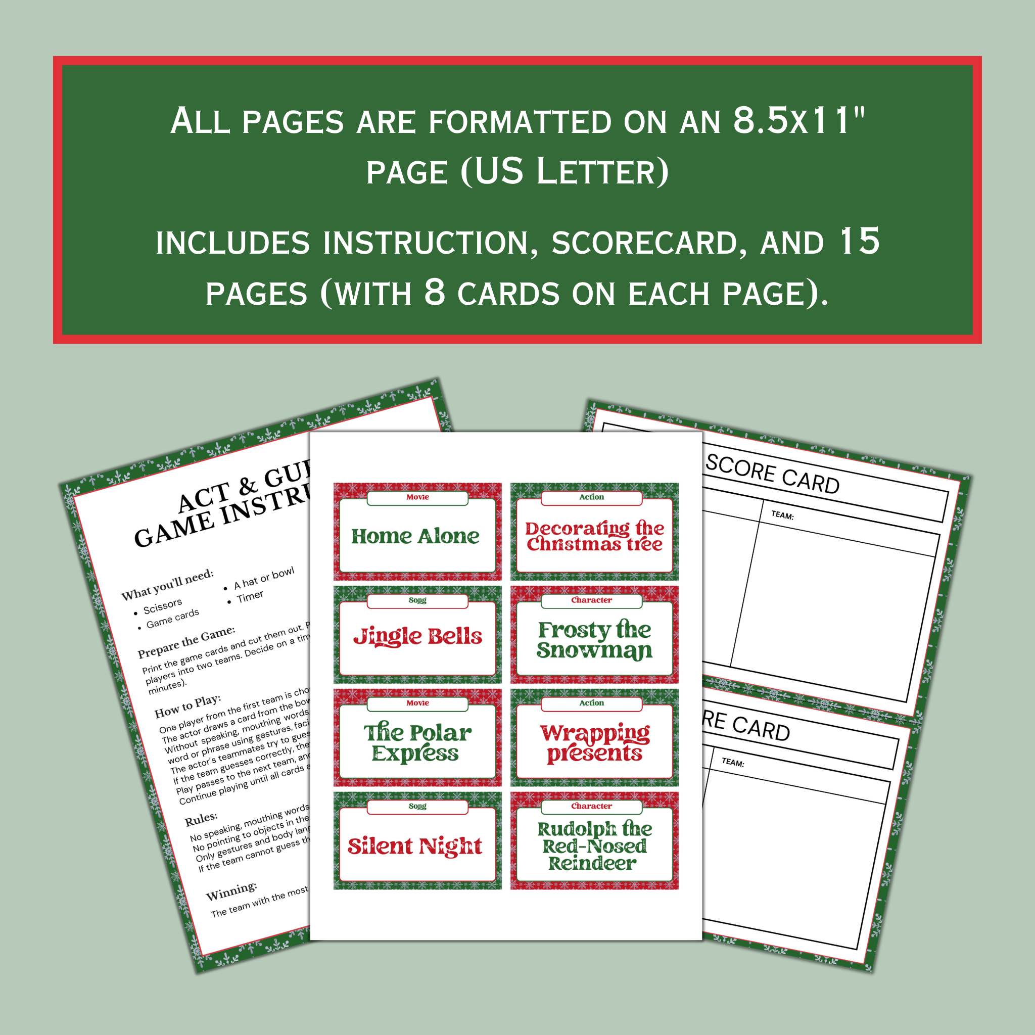 Christmas Act & Guess Game