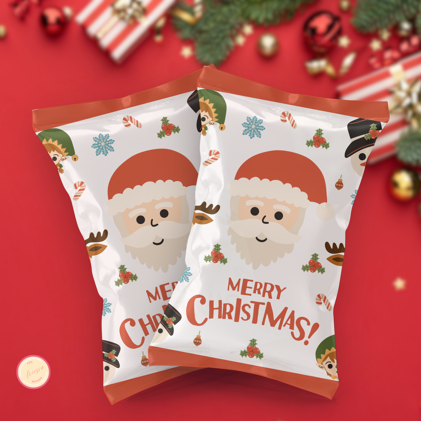 Christmas Chip Bag Printable