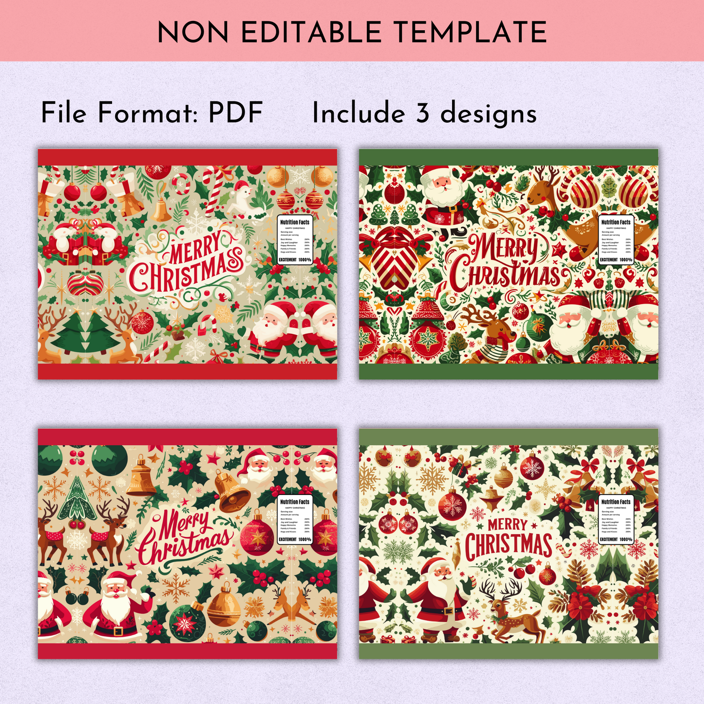 Christmas Chip Bag Label | Set of 4