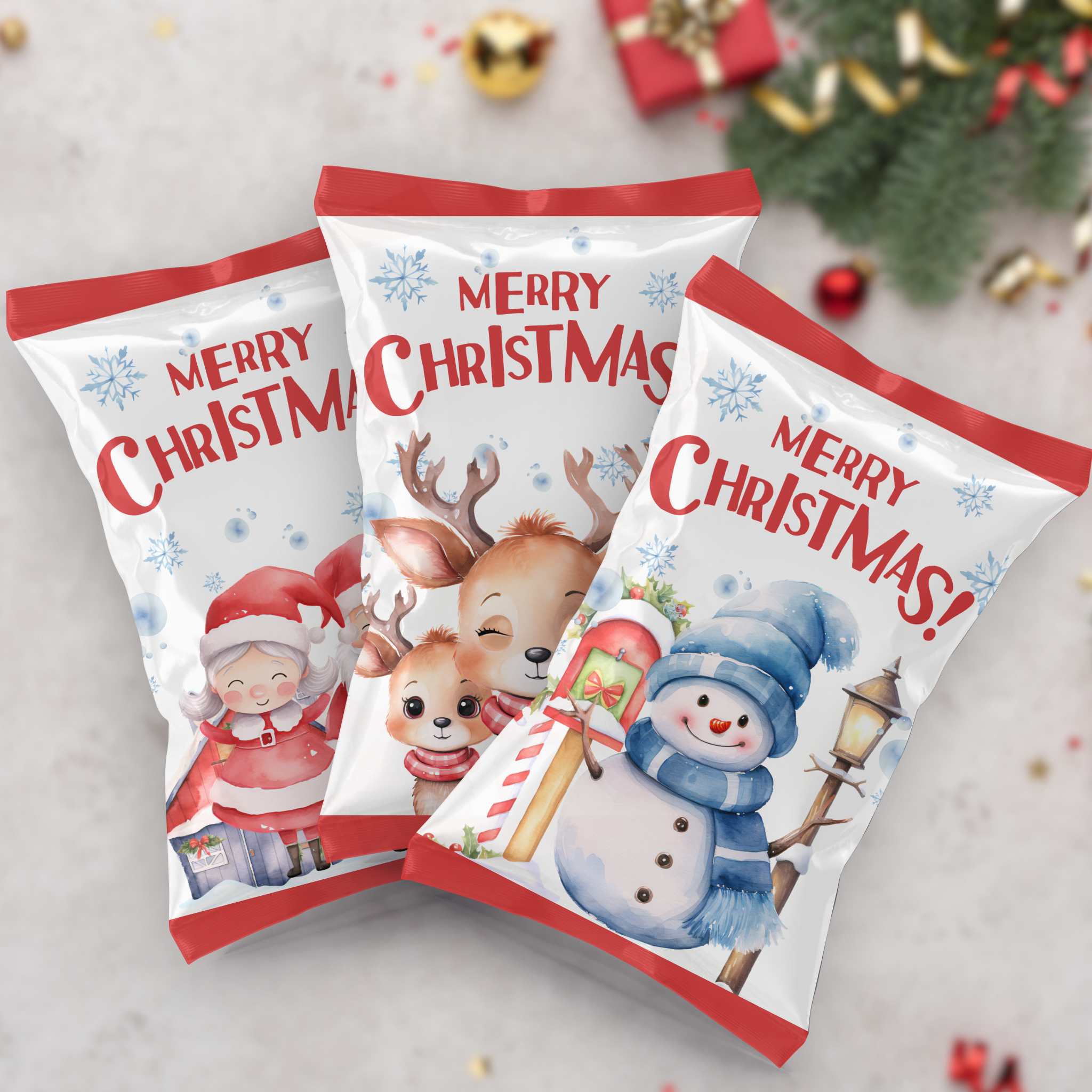 Christmas Chip Bag Label | Set of 3