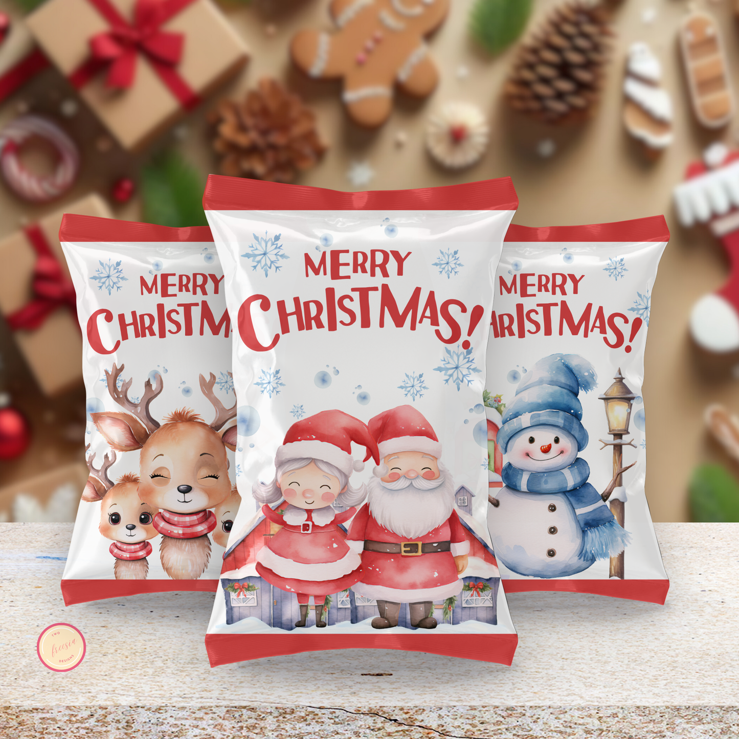 Christmas Chip Bag Label | Set of 3