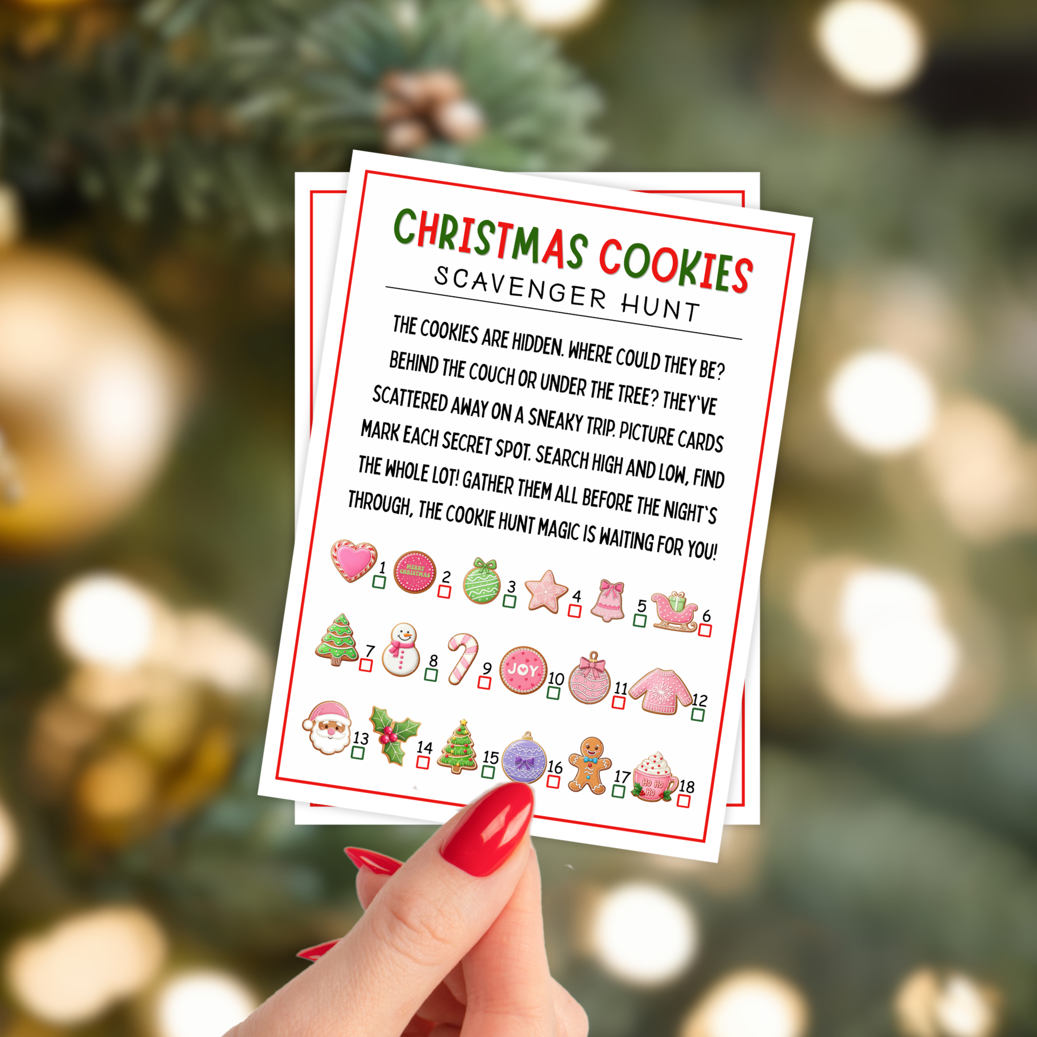 Christmas Cookies Scavenger Hunt