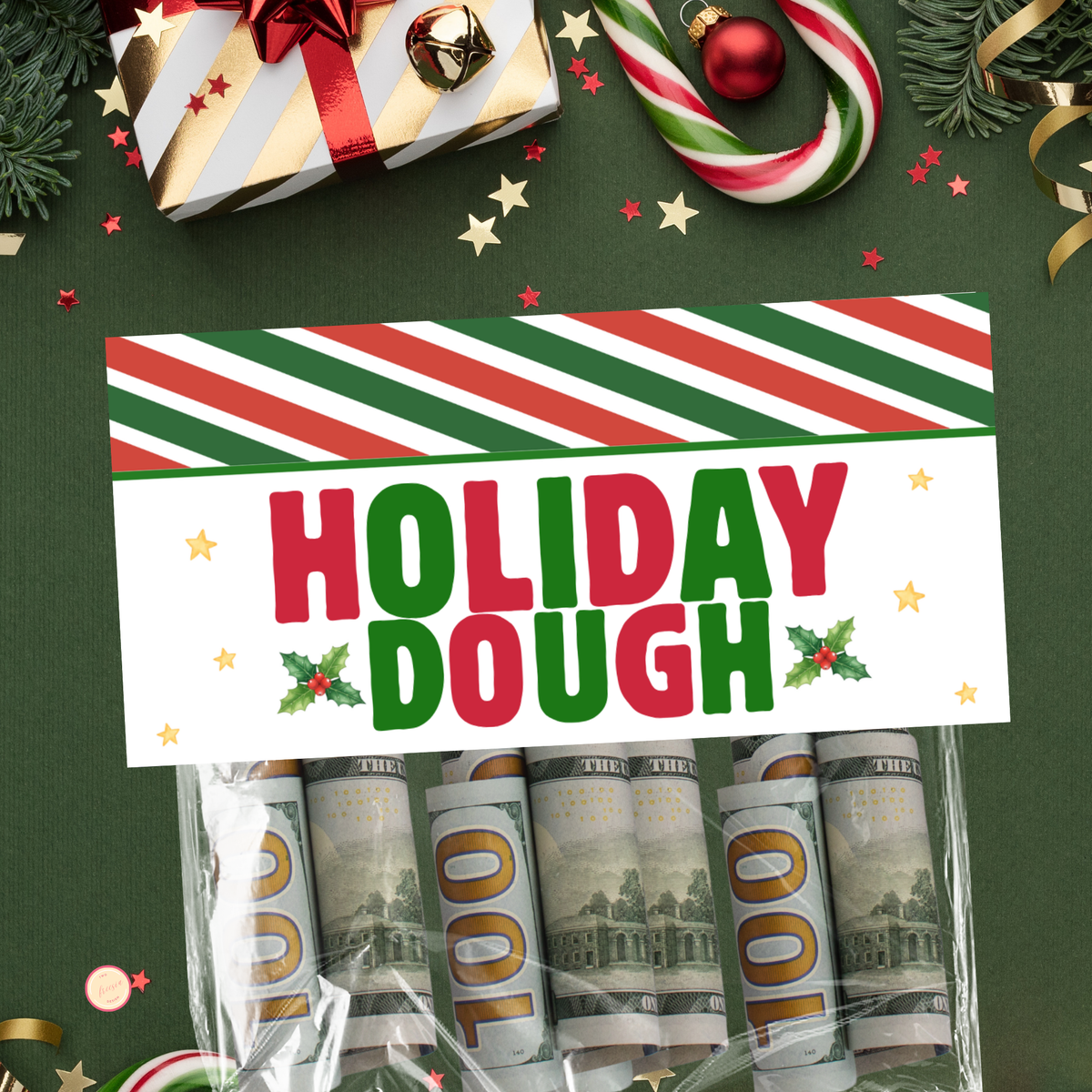Holiday Dough Bag Topper