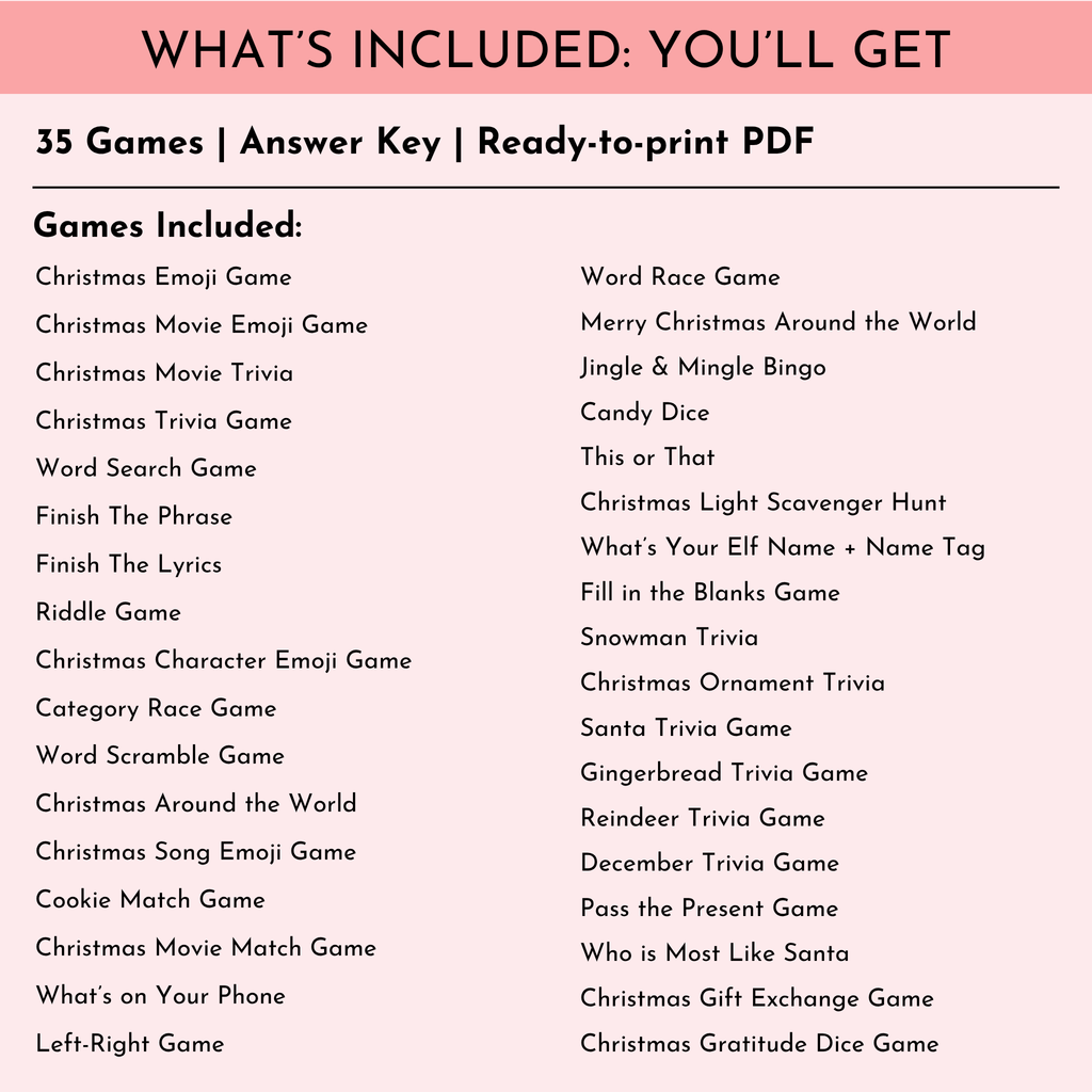 35 Christmas Party Games