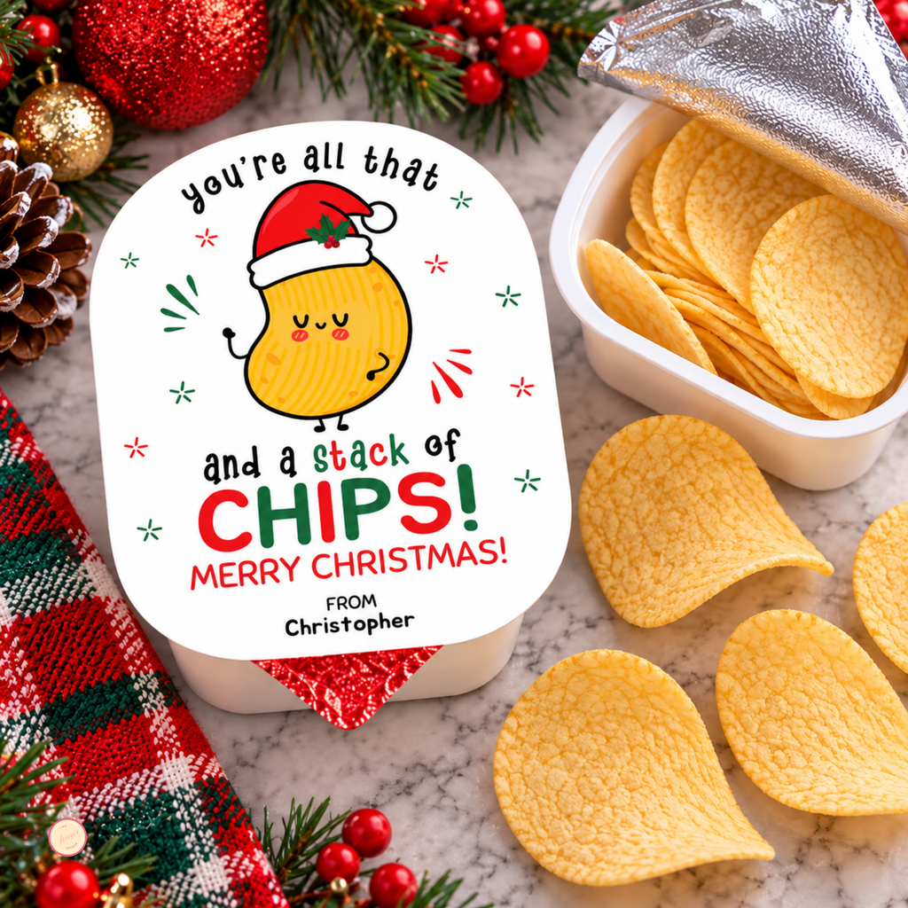 Christmas Potato Chip Label