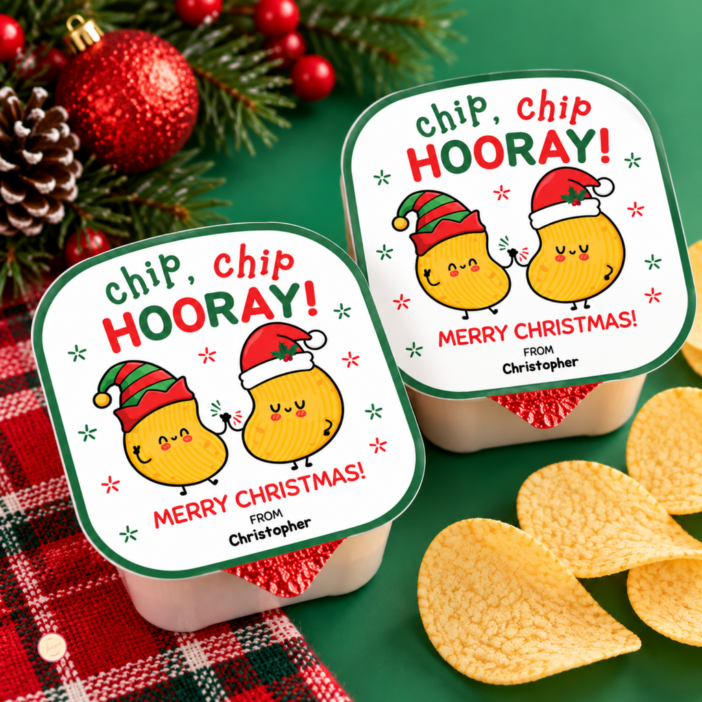 Christmas Potato Chip Label