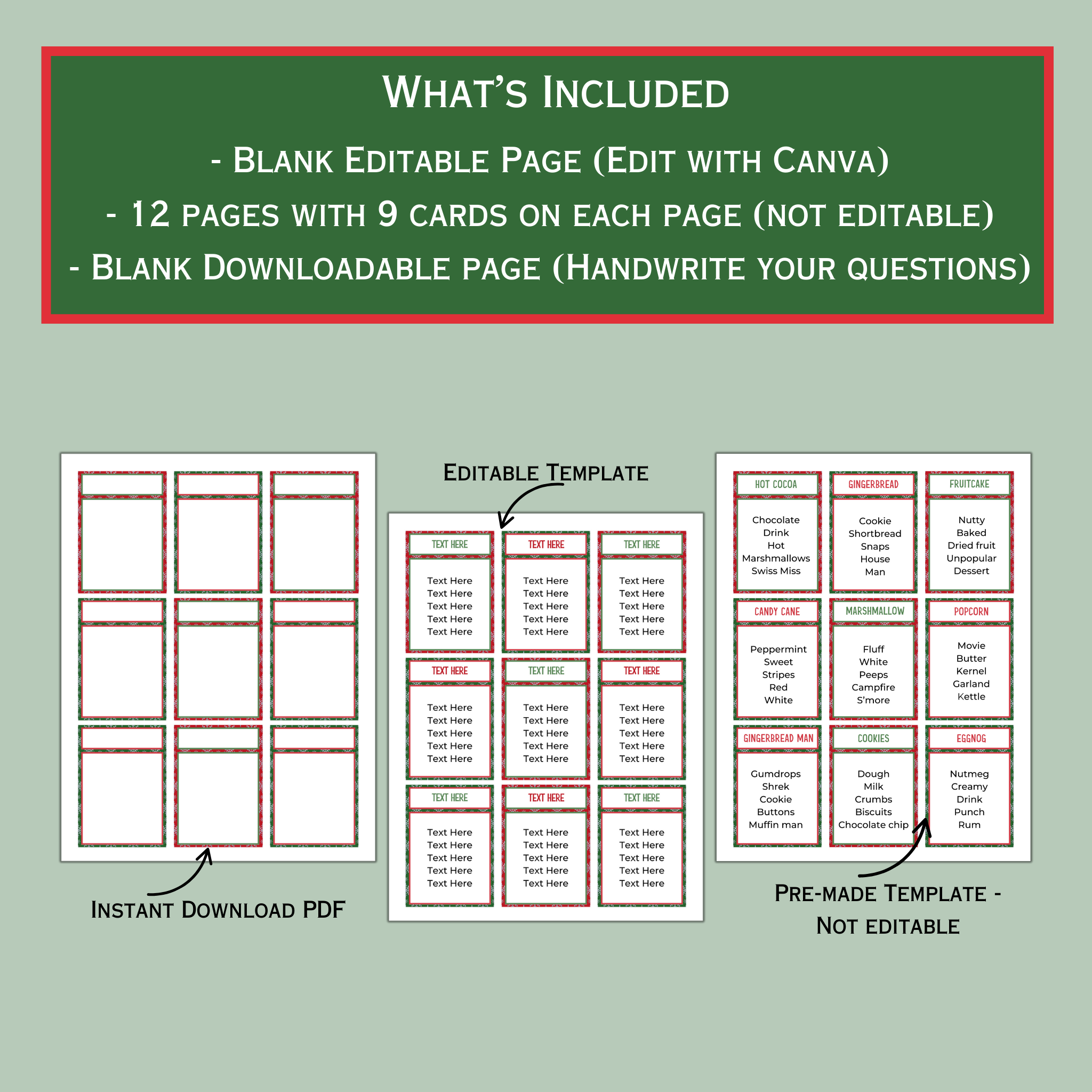 Christmas Taboo Game