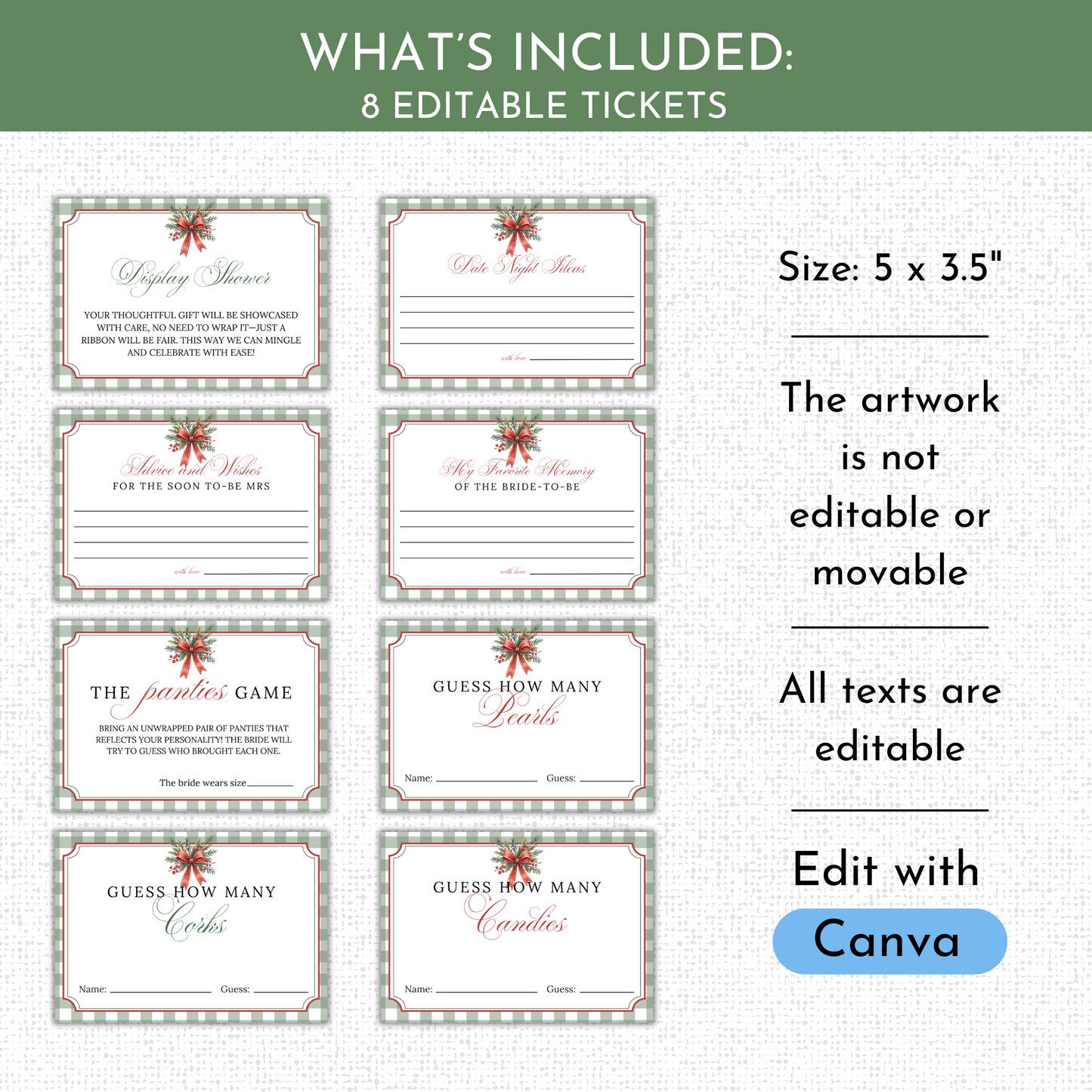 Christmas Bridal Shower Games & Signs - #2