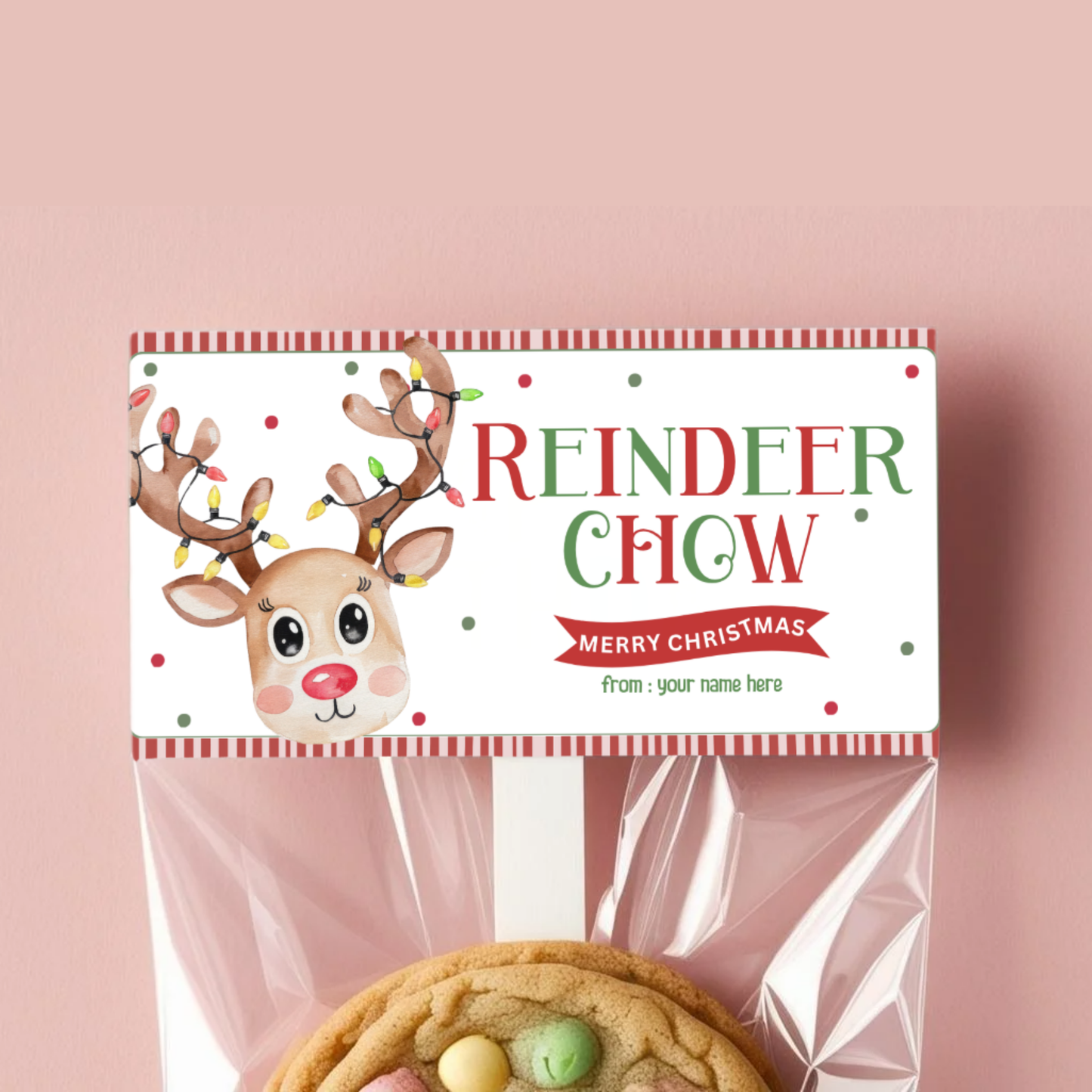 Christmas Treat Bag Toppers Set | Editable