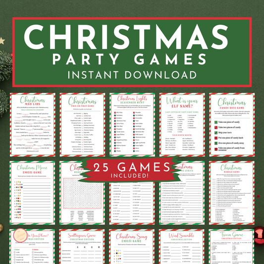 25 Christmas Party Games Printable