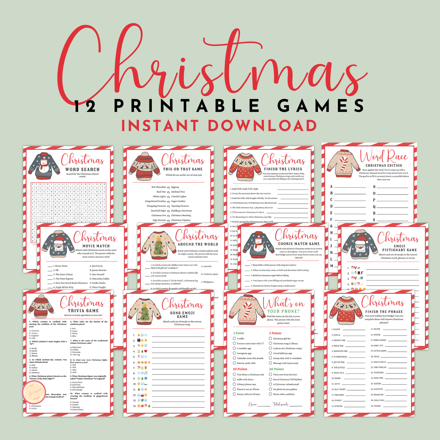 12 Ugly Sweater Christmas Party Games