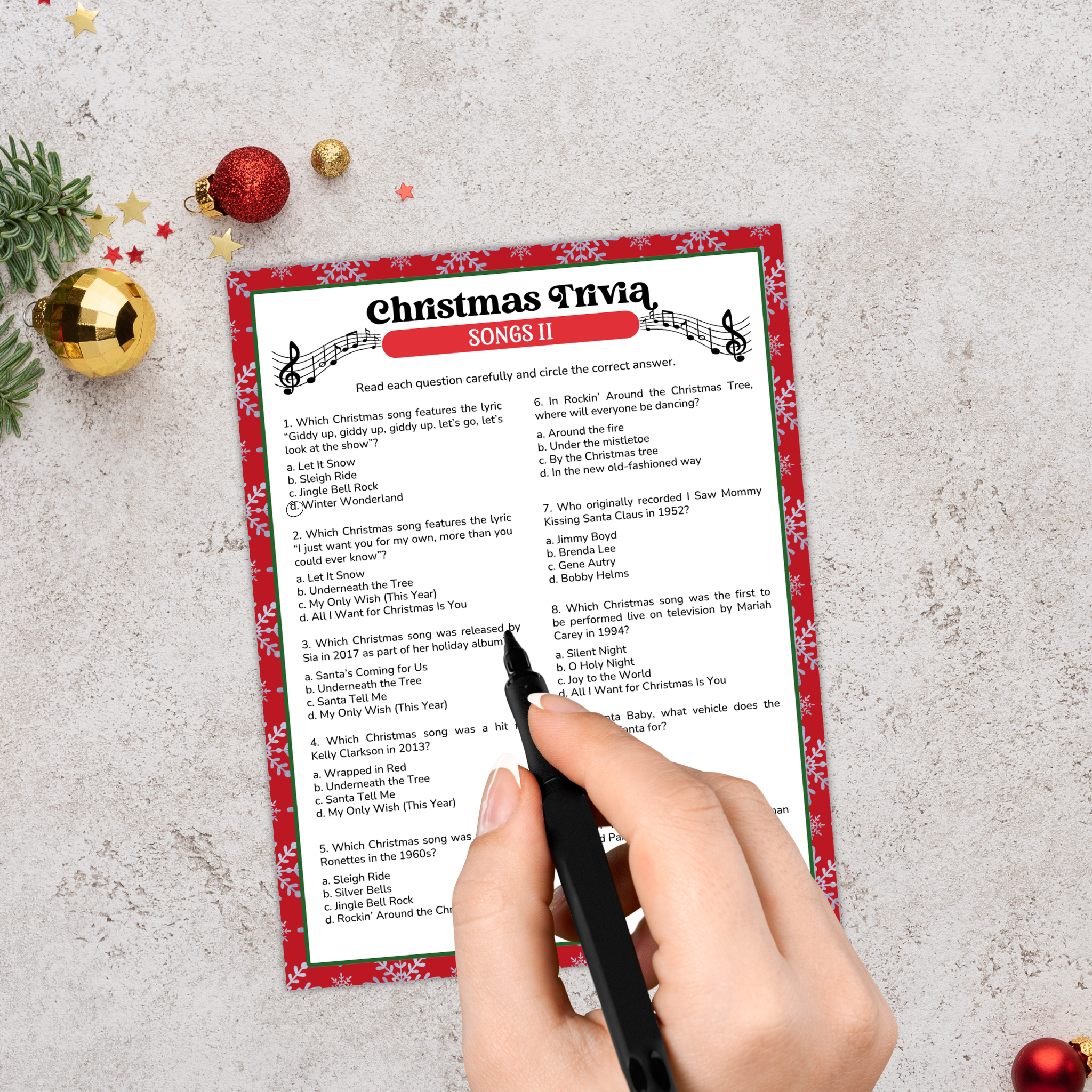 Christmas Trivia Game