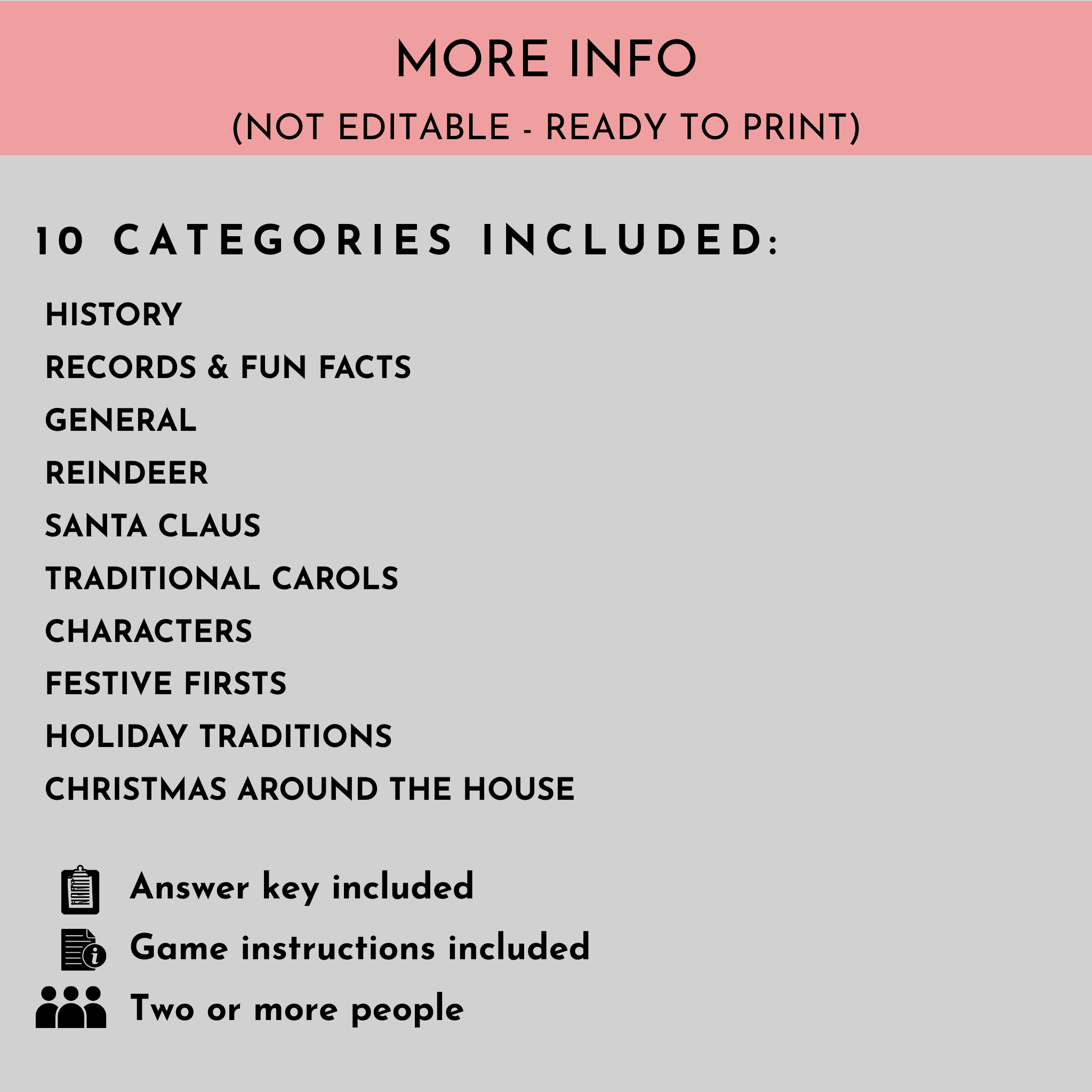 Christmas Trivia Game