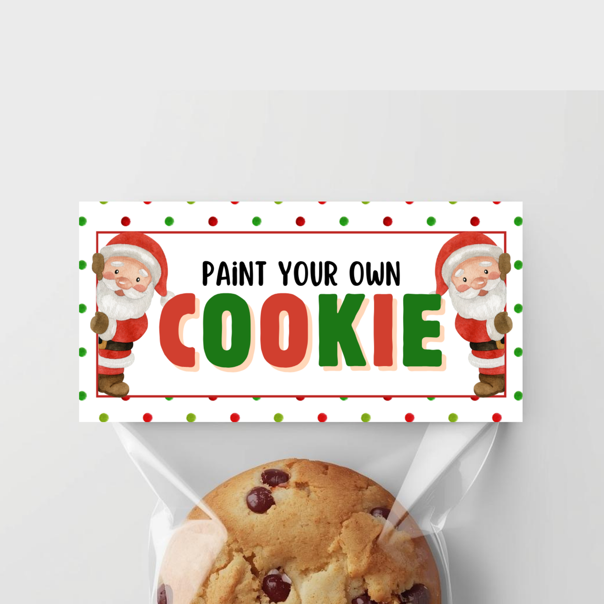 Christmas PYO Cookie Bag Topper