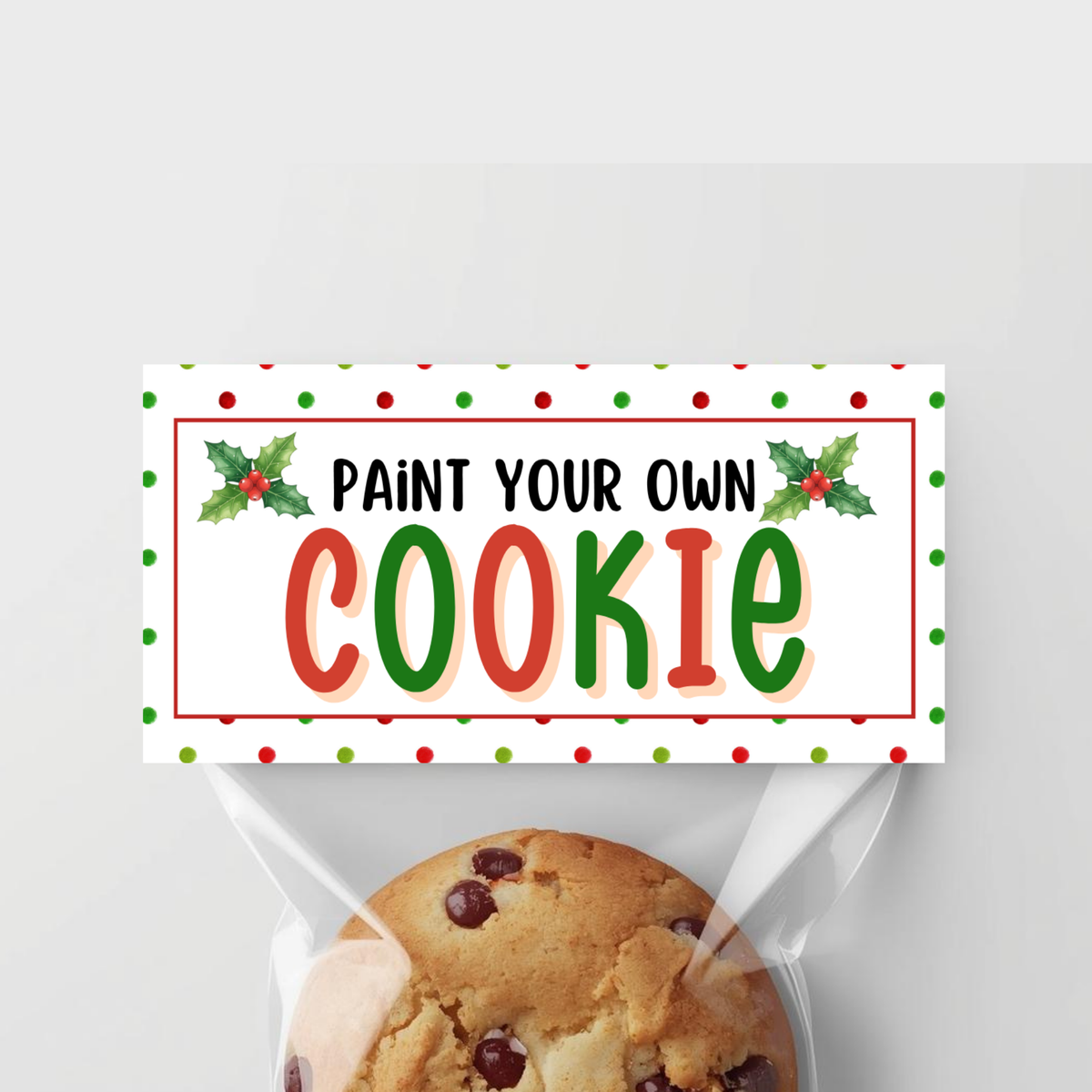 PYO Cookie Bag Topper - Christmas