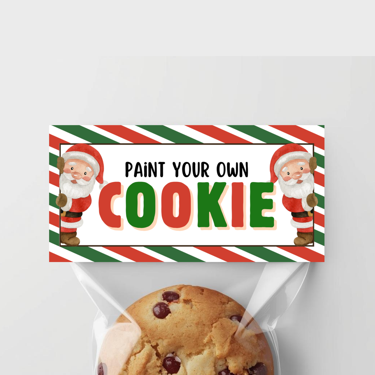 Christmas PYO Cookie Bag Topper
