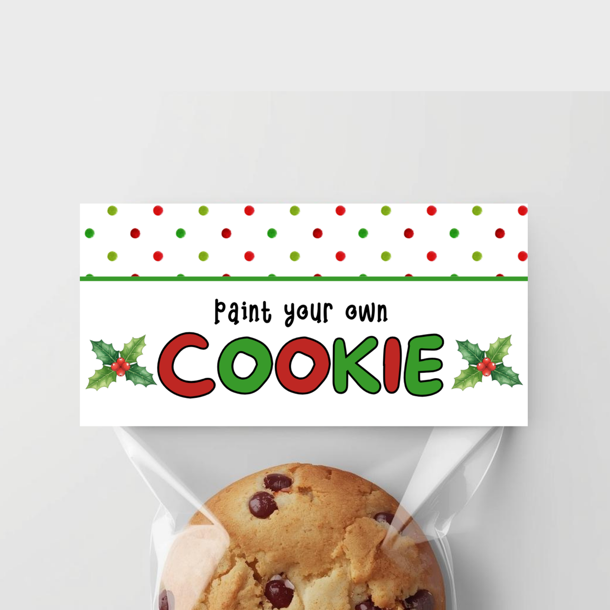 PYO Cookie Bag Topper - Christmas