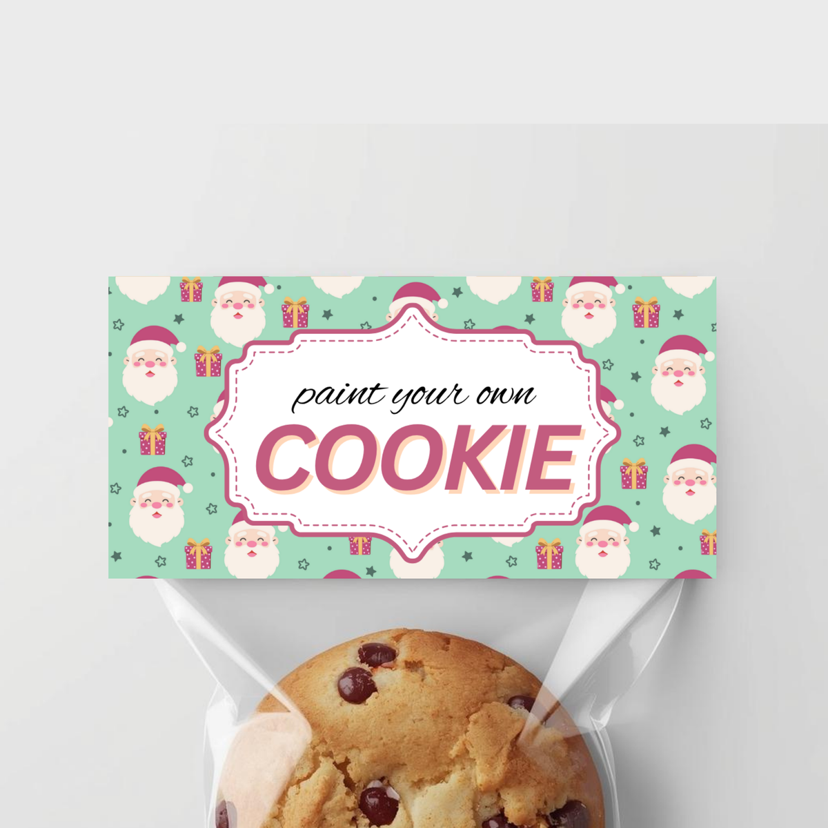 PYO Cookie Bag Topper - Christmas
