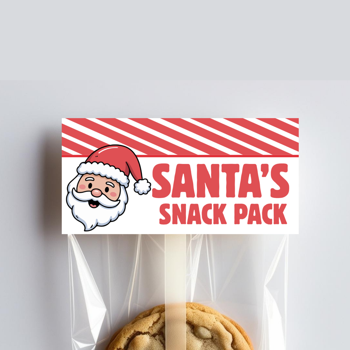 Santa's Snack Pack - Treat Bag Topper