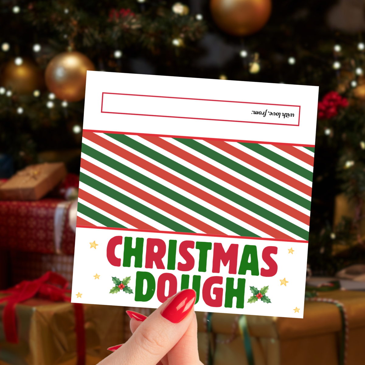Christmas Dough Bag Topper